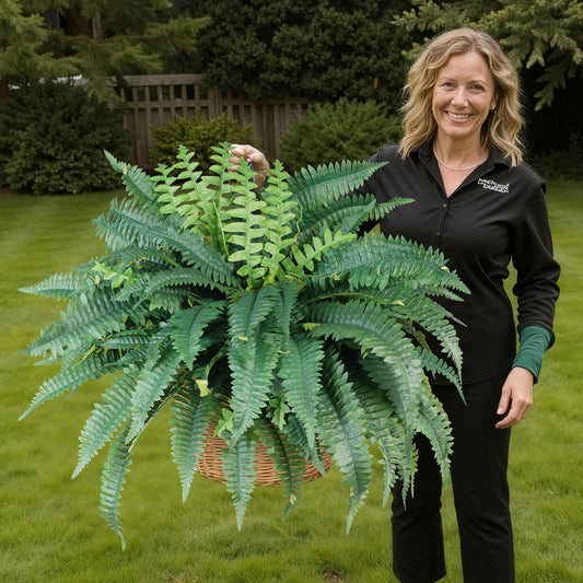 Fake Ferns 2Pack Artificial Ferns for Outdoors 25.6In Large Faux Ferns UV Resistance for Outdoor Large Planter Realistic Artificial Boston Fern Plants for Garden Balcony Terrace Decor 38Leaves