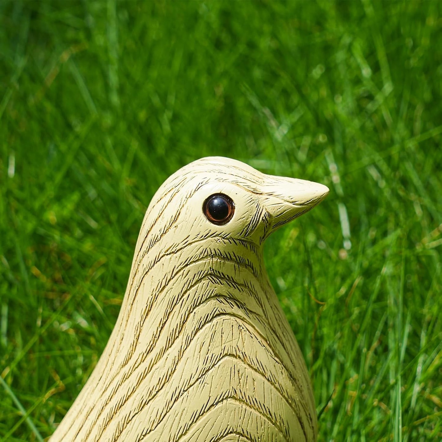 Mid Century Home Decor, House Bird, Adornment Office Home Decor, Desk Dove Ornament, Arts Pigeon Gifts, Replica Sculpture(Woodgrain, Beige)