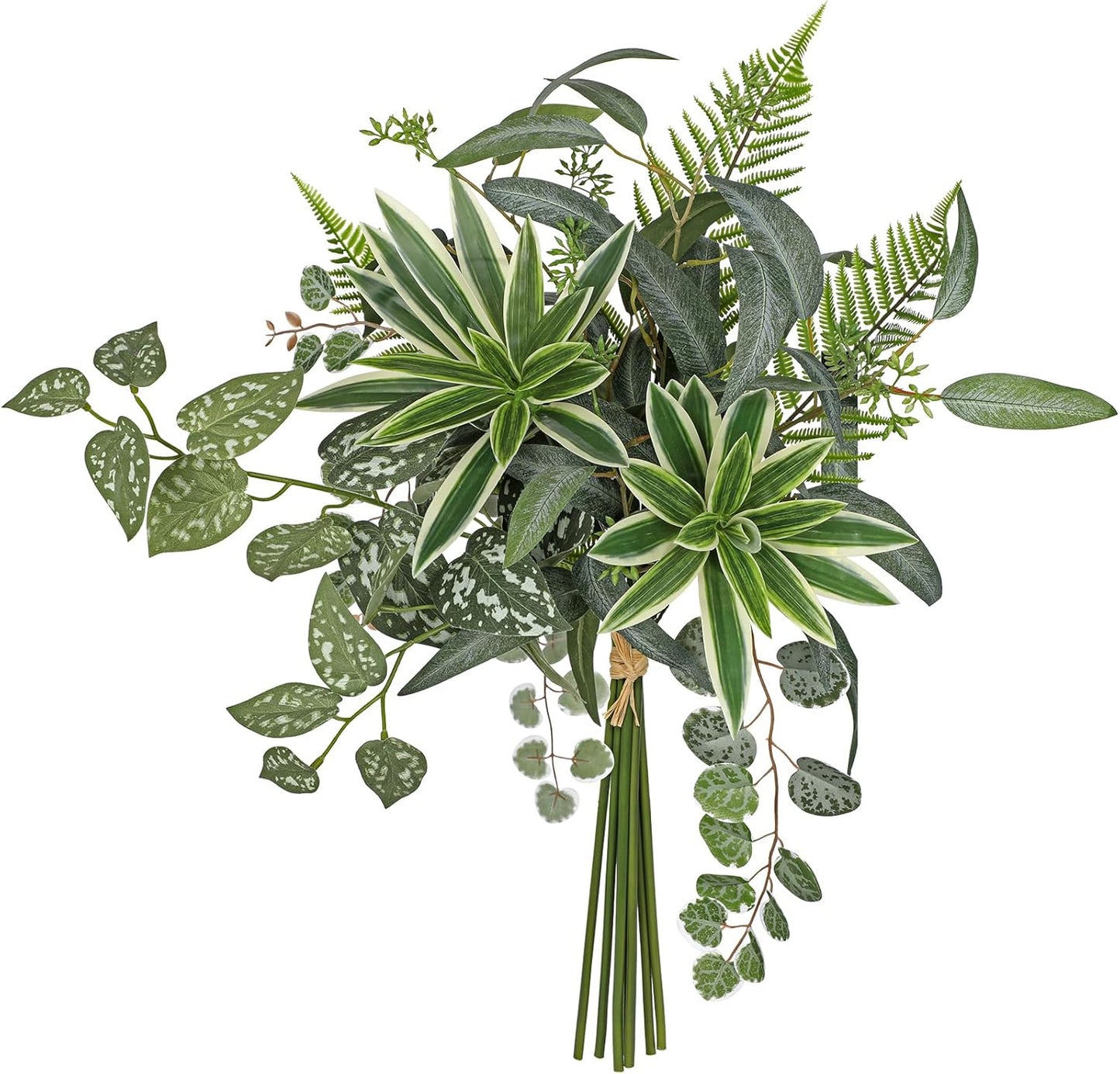 DILATATA Artificial Greenery Stems Box Set, 5 Kinds Mixed Eucalyptus Leaves Trailing Vine Plant Dracaena Faux Plants for DIY Bouquets Wedding Floral Arrangements Table Centerpieces Vase Decor