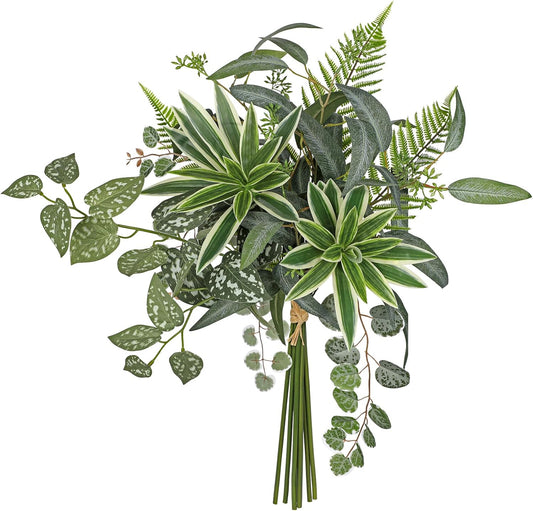 DILATATA Artificial Greenery Stems Box Set, 5 Kinds Mixed Eucalyptus Leaves Trailing Vine Plant Dracaena Faux Plants for DIY Bouquets Wedding Floral Arrangements Table Centerpieces Vase Decor