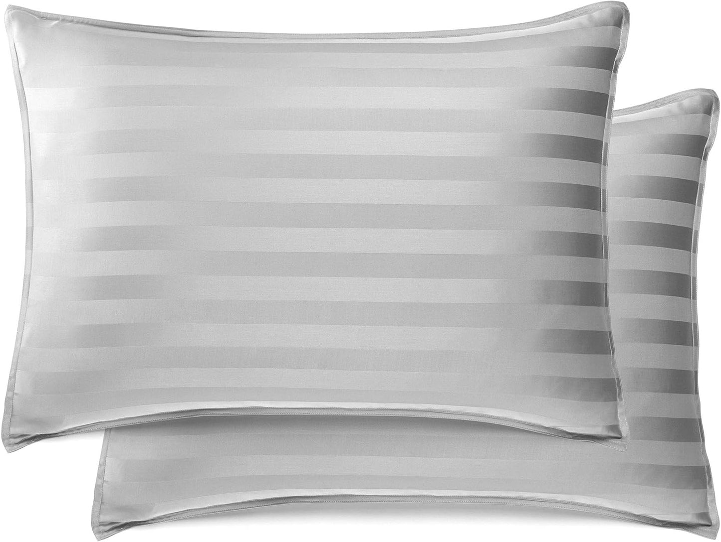 Full Sheets by Pure Bamboo, Genuine 100% Organic Viscose Derived from Bamboo Bed Sheet Set, Luxuriously Soft & Cooling, Double Stitching, Lifetime Quality Promise (Full, Jacquard Silver)