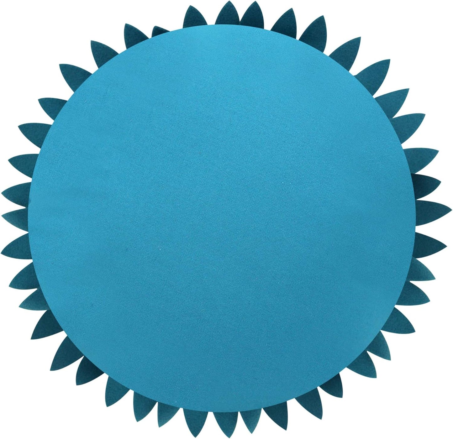 Contempo Lifestyles 3D Daisy Flower Decorative Pillow, Teal, 16" Soft Polyester Faux Wool & Cotton Canvas Throw Pillow