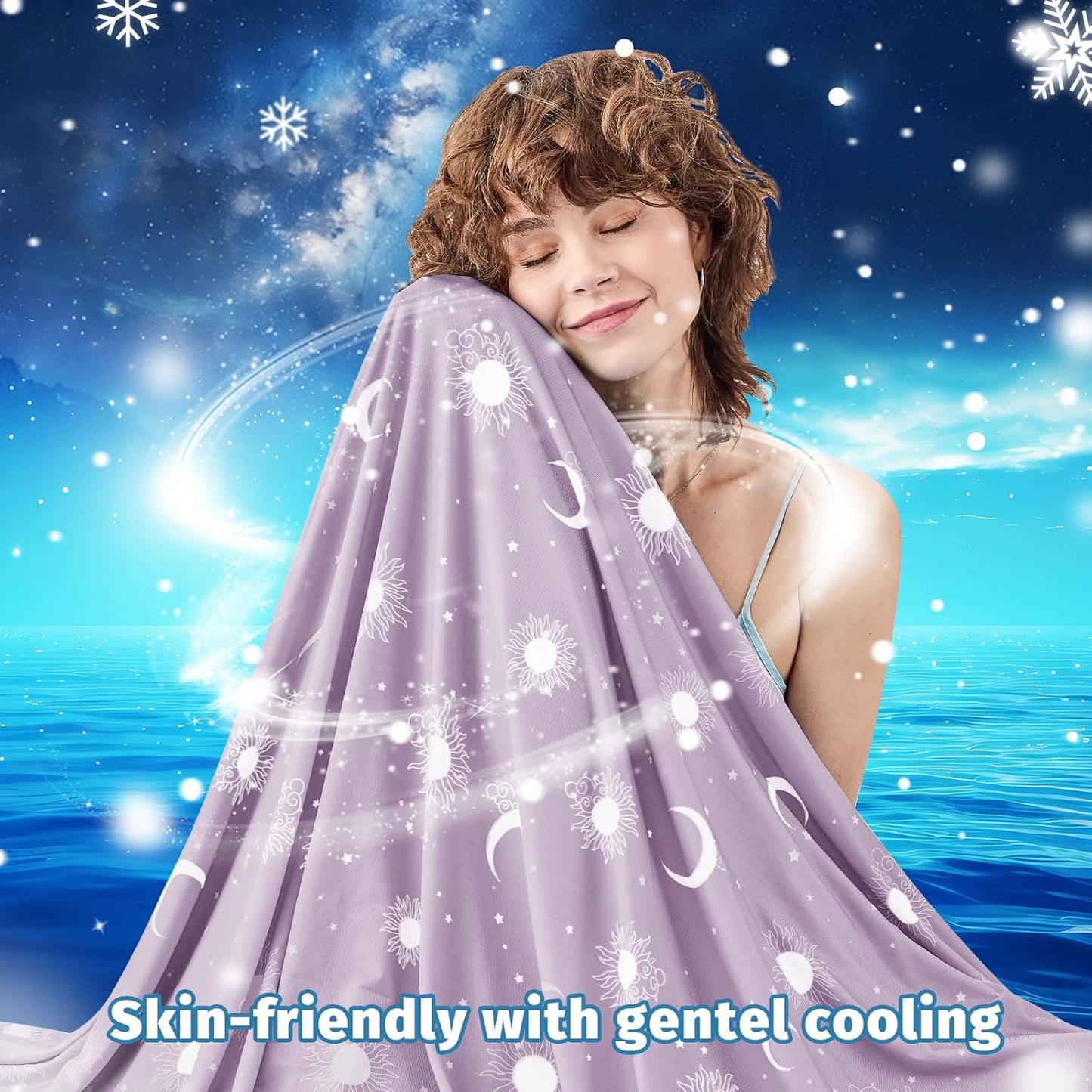 inhand Cooling Throw Blanket (50"x60") - Cooled Blankets for Hot Sleepers Lightweight Breathable Summer Blanket for Sleeping Night Sweats to Keep Cool in The Heat -Crimson Purple