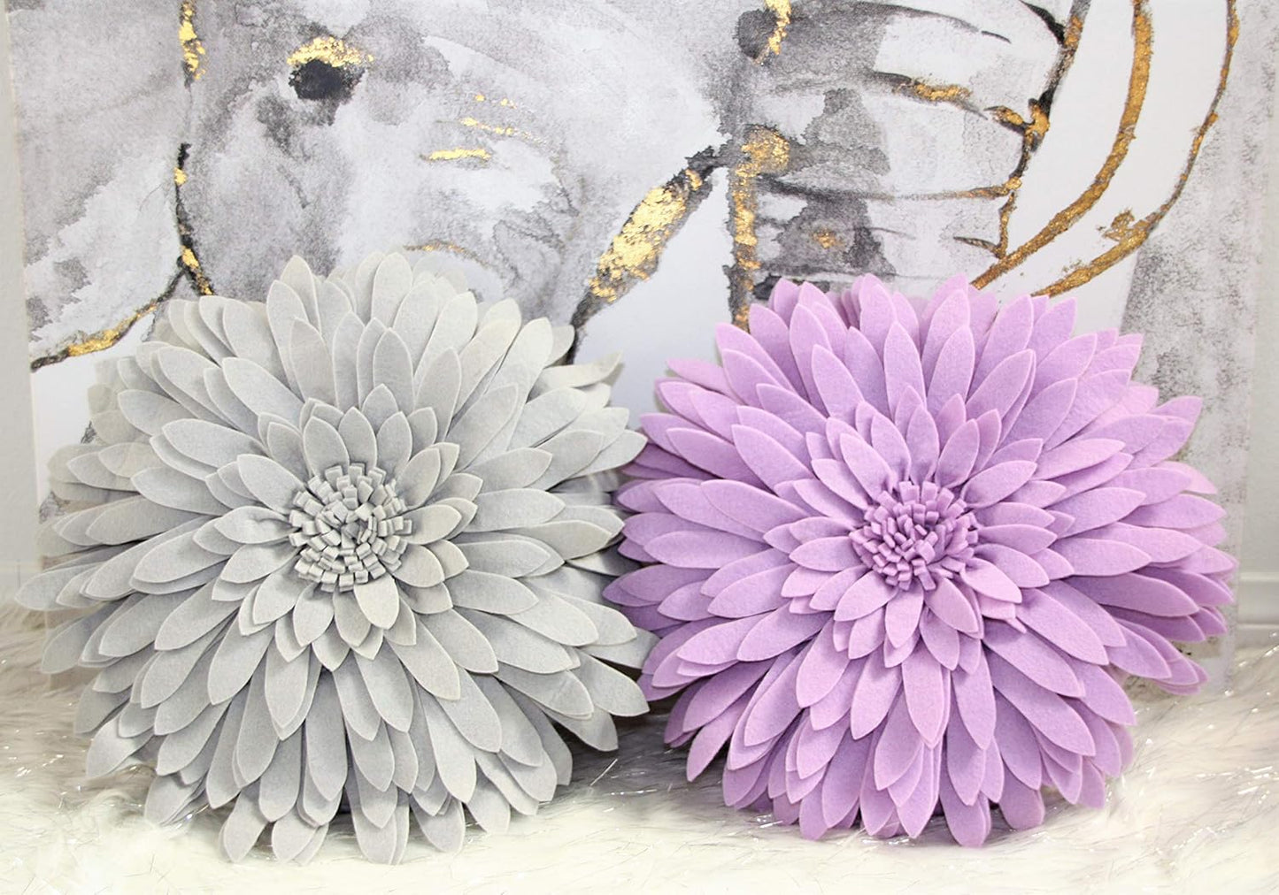 Contempo Lifestyles Flower Pillow - 3D Sunflower Decor Throw Pillow, 14.5 x 13 inch Round - Home Decor for Couch, Bed & Living Room, Gifts for Her