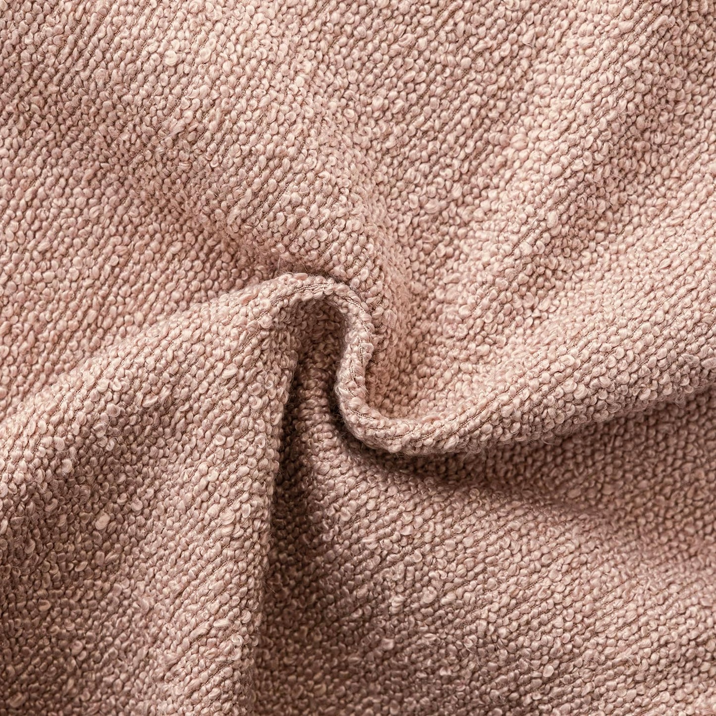 Foindtower Decorative Textured Boucle Throw Pillow Covers Accent Solid Pillow Cases Neutral Soft Cozy Couch Cushion Case for Chair Sofa Bedroom Living Room Home Decor 22x22 Inch,1PC,Light Pink