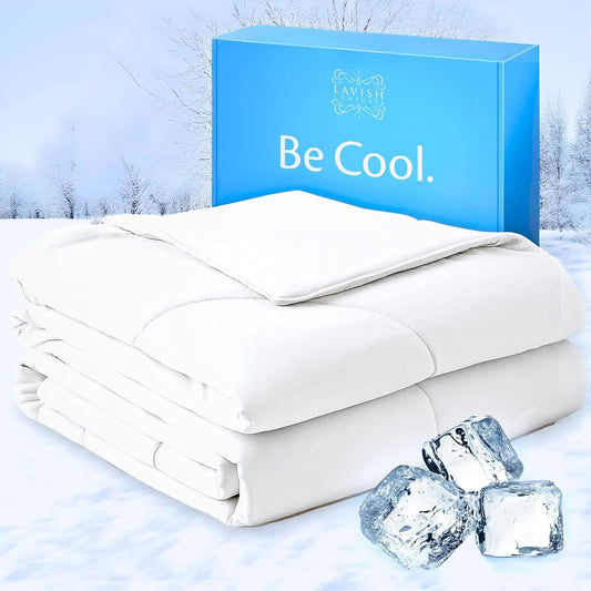 Lavish Comforts® Cooling Comforter King Size│Best Comforters for Hot Sleepers│Cooling Blankets for Hot Sleepers – Cold Blankets for Sleeping, Summer Comforter King Size│ Lightweight Cold Blanket