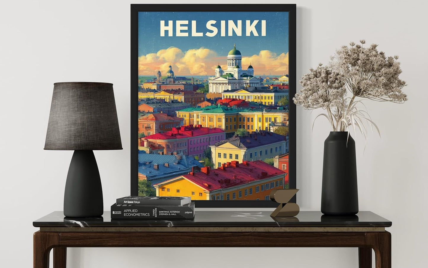 Helsinki, Finland Art Print Poster, Europe Vintage City Retro Photography Skyline Travel Bedroom Bathroom Living Room Decor 183 (Helsinki, Finland, 11 x 14 inches, Unframed)