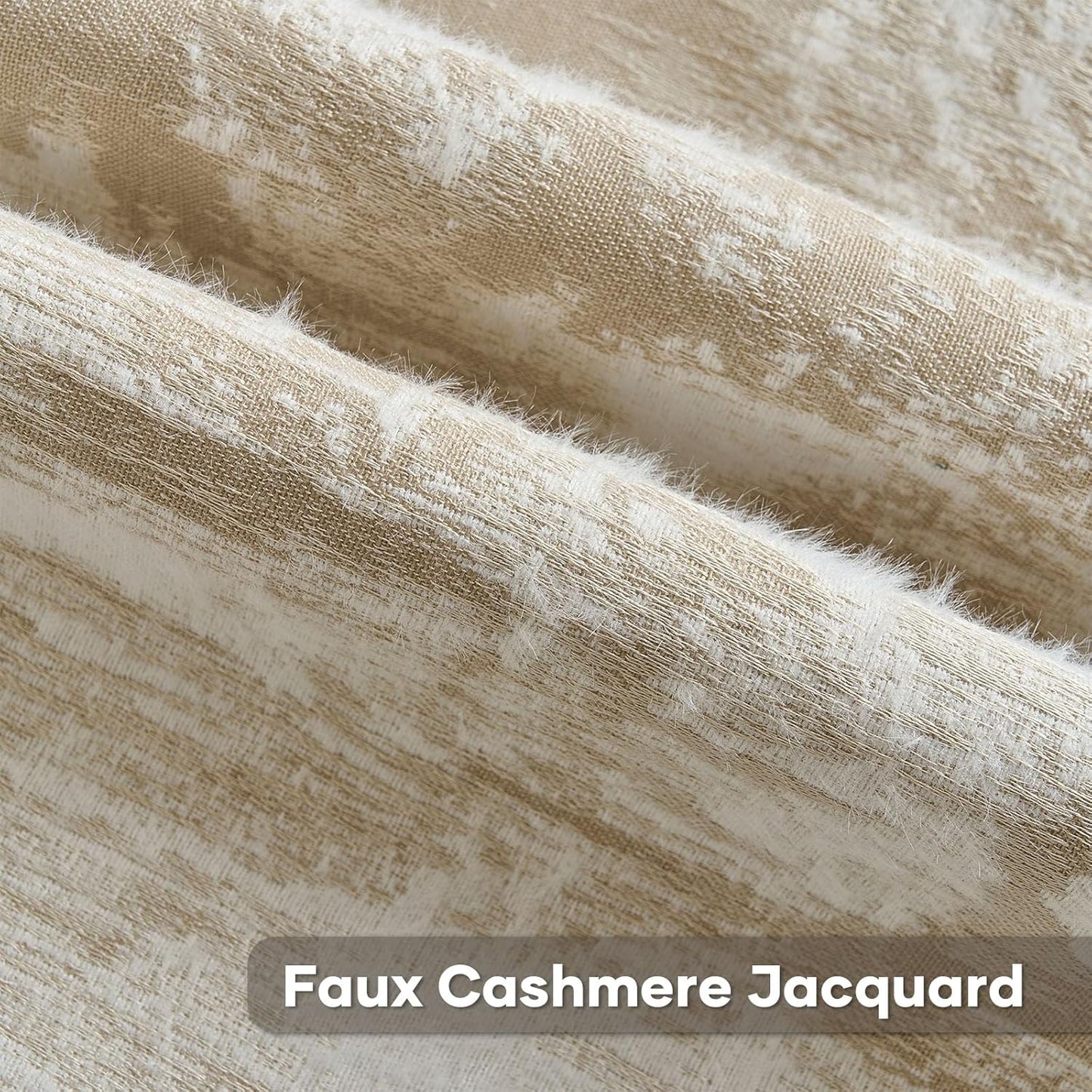 FUTEI Brown White Decorative Throw Pillow Covers 16x16 Inch Set of 2,Soft Faux Cashmere Jacquard - Textured & Cozy Cushion Case,Modern Home Decor for Couch Bed Living Room