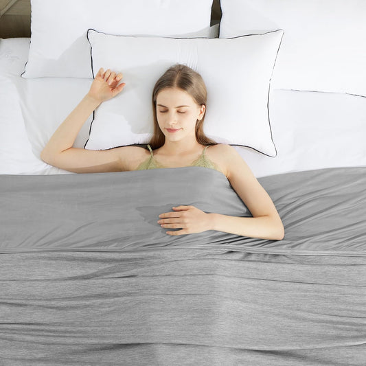 HYLEORY Cooling Blankets for Hot Sleepers, Cool Summer Blanket Keep Body Cool for Night Sweats Double Sided Lightweight Breathable Blanket for Bed Couch Sofa, King (108"x90"), Grey