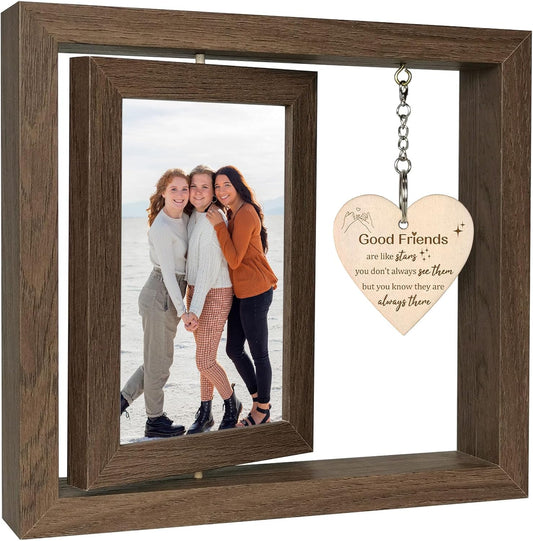 Good Friends Are Like Stars - You Don't Always See Them - But You Know They're Always There Best Friend Picture Frame Gifts for Women Besties BFF, Best Friend Birthday Going Away Gifts