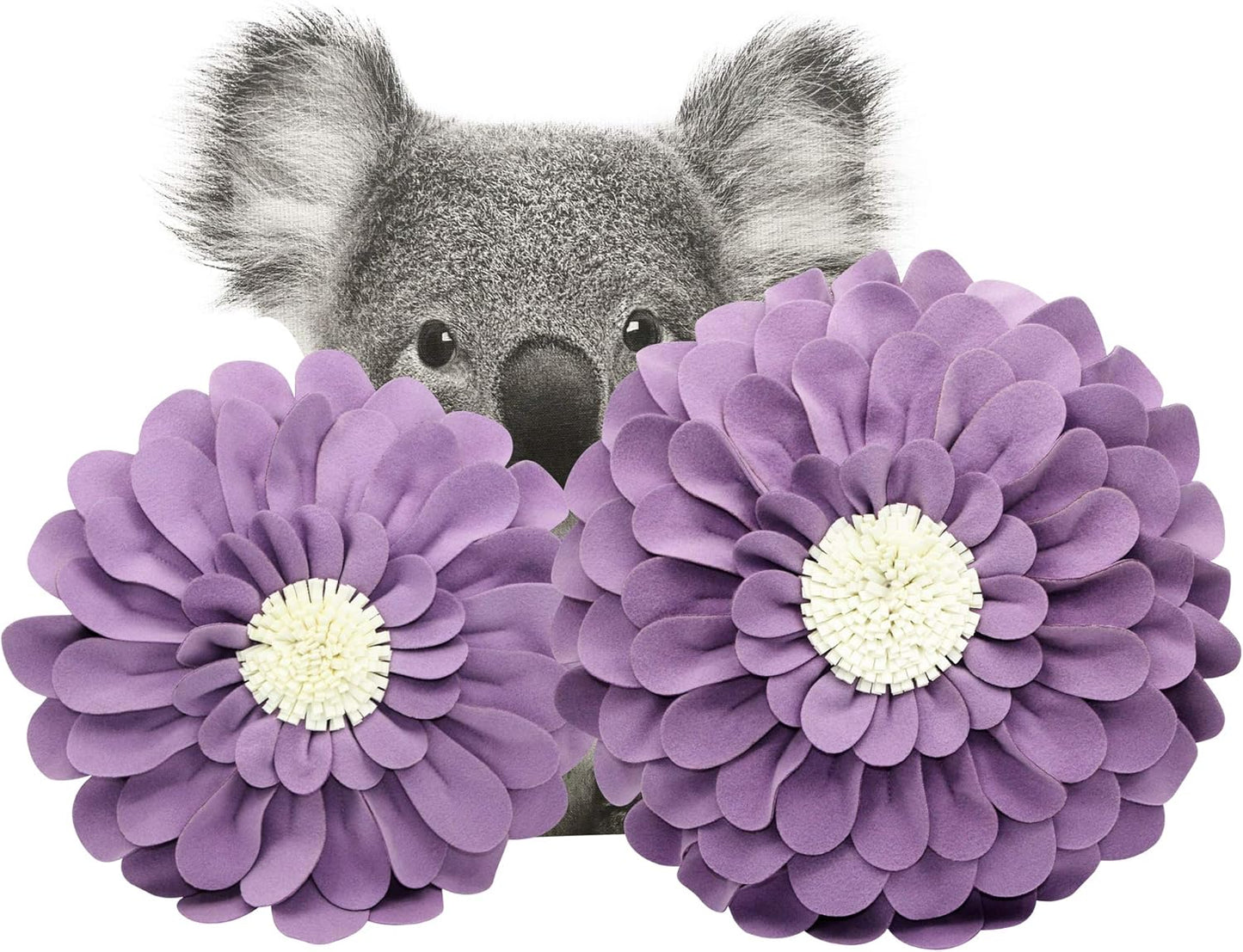 Decorative Flower Pillows – 3D Happy Daisy Flower Throw Pillow - Flower Shape Design Patented-Flower Shaped Pillow For Home Décor – Round Throw Pillows Soft & Cozy - Couch & Bed Flower Shape Pillow