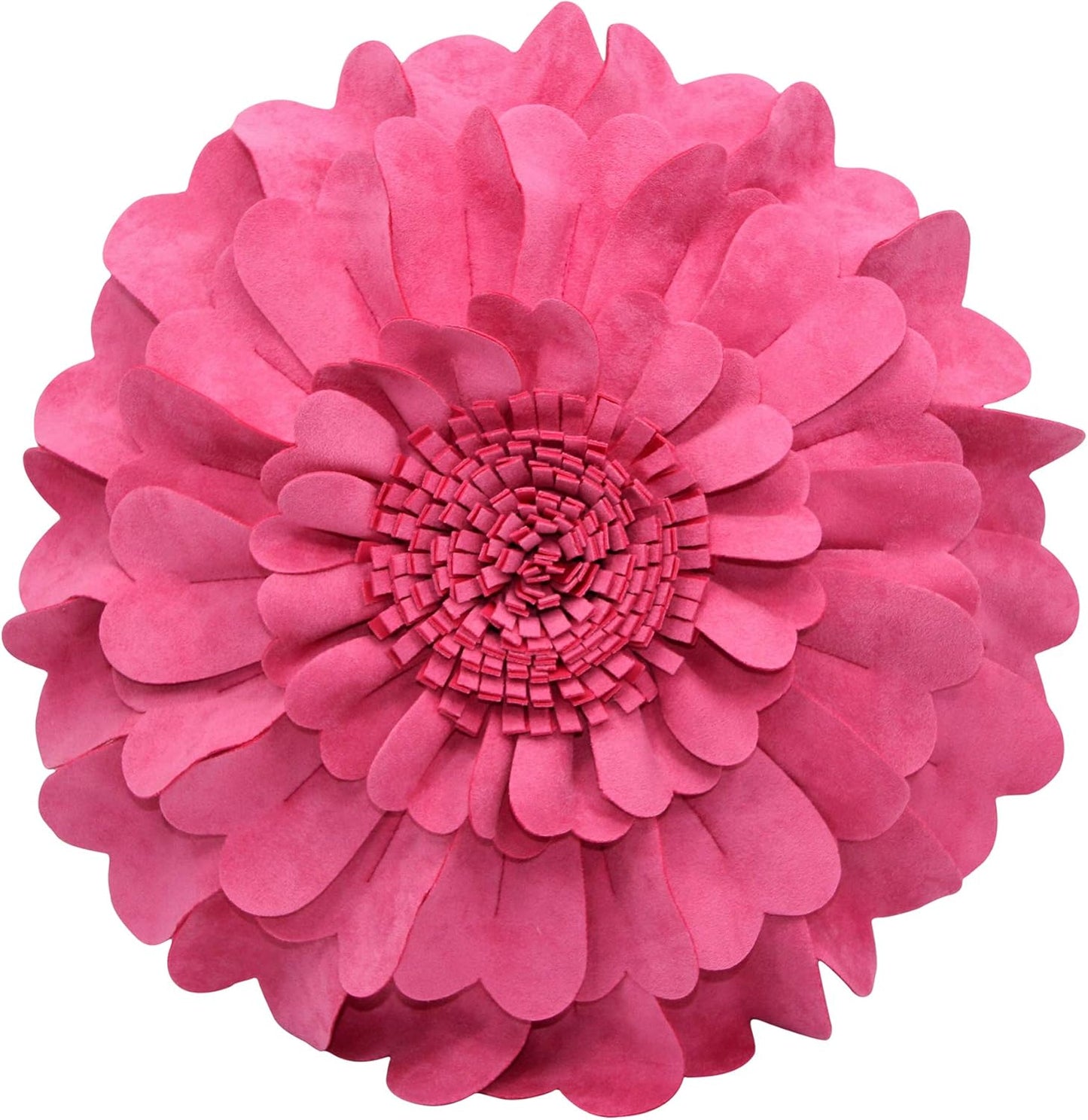 Contempo Lifestyles Flower Pillow – Decorative Pillow 3D Round Throw Pillows for Home Décor – Handmade Sweetheart Flower Pillow for Bed & Couch-Sunflower Pillow - 16 Inch Pink