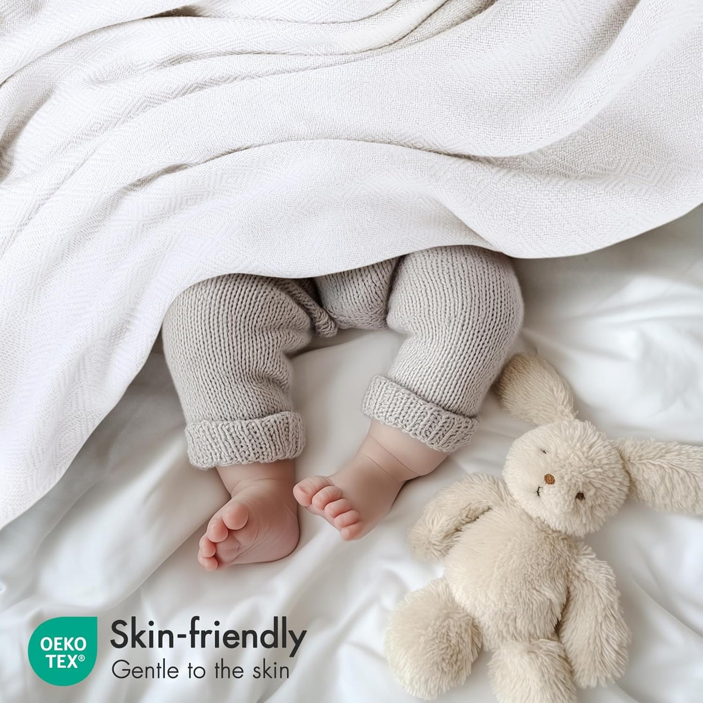 Madison Park King Size Blanket, 70% Rayon Bamboo-Based, 30% Cotton, Breathable for Hot Sleepers Menopause, Ultra Soft and Snag-Resistant, Summer Blanket for Bed or Couch, King 108"x90", White