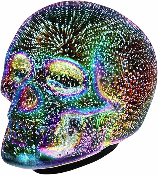 Tradeopia Led Skull Table Lamp, Requires 3 X AAA Batteries, Ideal for Room Decor Table Desk Decor Lamps, Lava lamp, Halloween