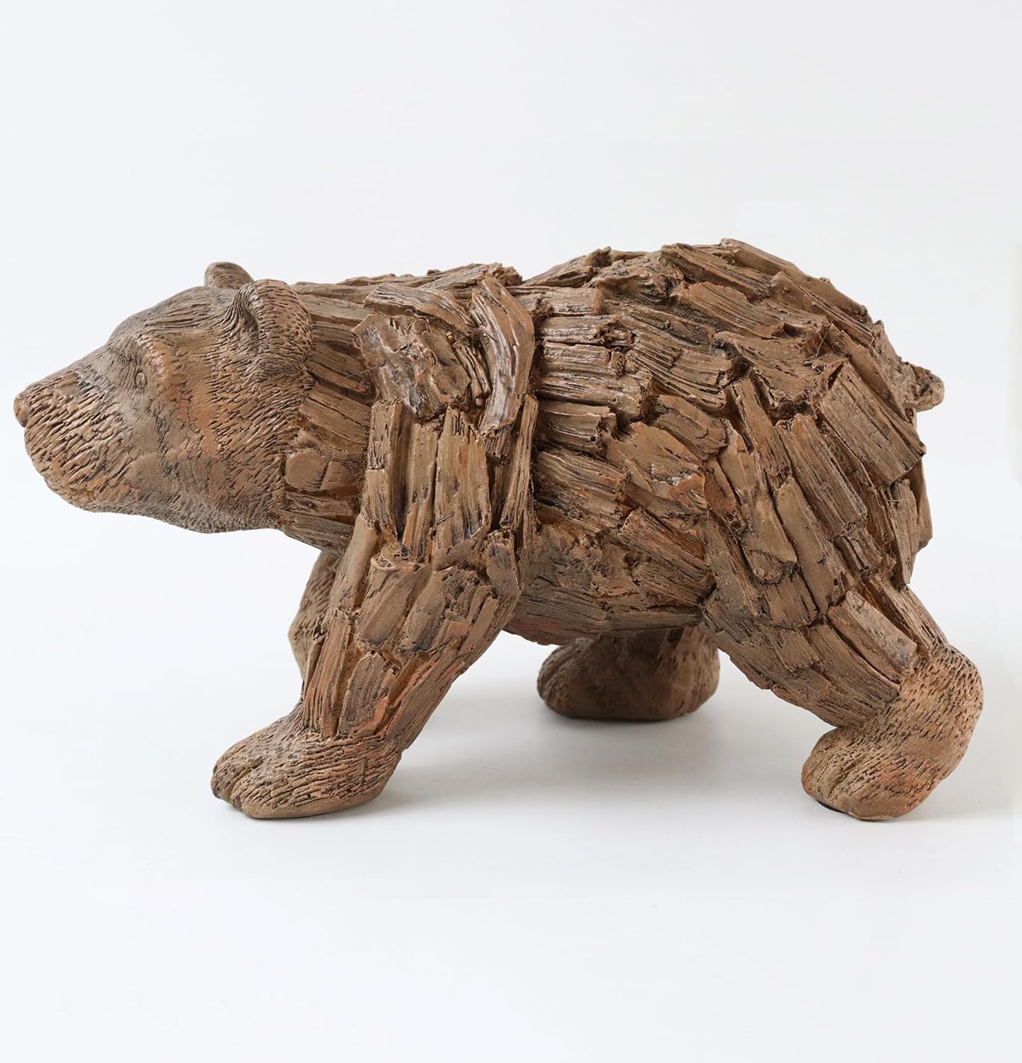 Hymmah Brown Bear Statue Home Decor Statue Rustic Home Decorations for Living Room, Boho Sculpture Resin Animal Collectible Figurines for Indoor Decor