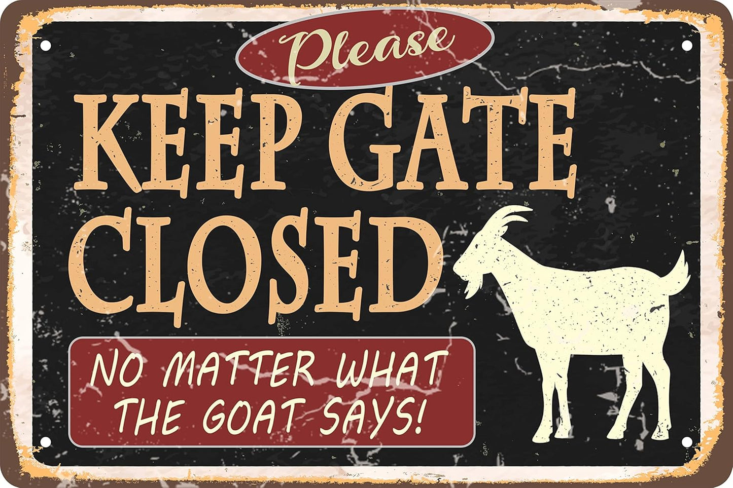 Funny Goat Decor Vintage Metal Tin Signs Iron Painting Plaque Wall Decor Bar Pub Man Cave Club Novelty Bathroom Toilet Retro Parlor Posters Cafe Store Garage Rule 8x12 In