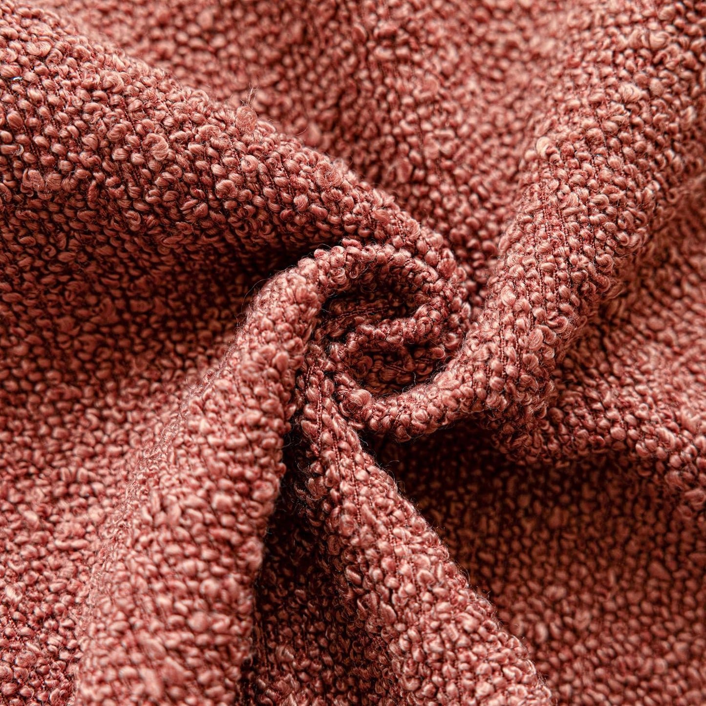 Foindtower Decorative Textured Boucle Throw Pillow Covers Accent Solid Pillow Cases Neutral Soft Cozy Couch Cushion Case for Chair Sofa Bedroom Living Room Home Decor 18x18 Inch,1PC,Orange Rust Red