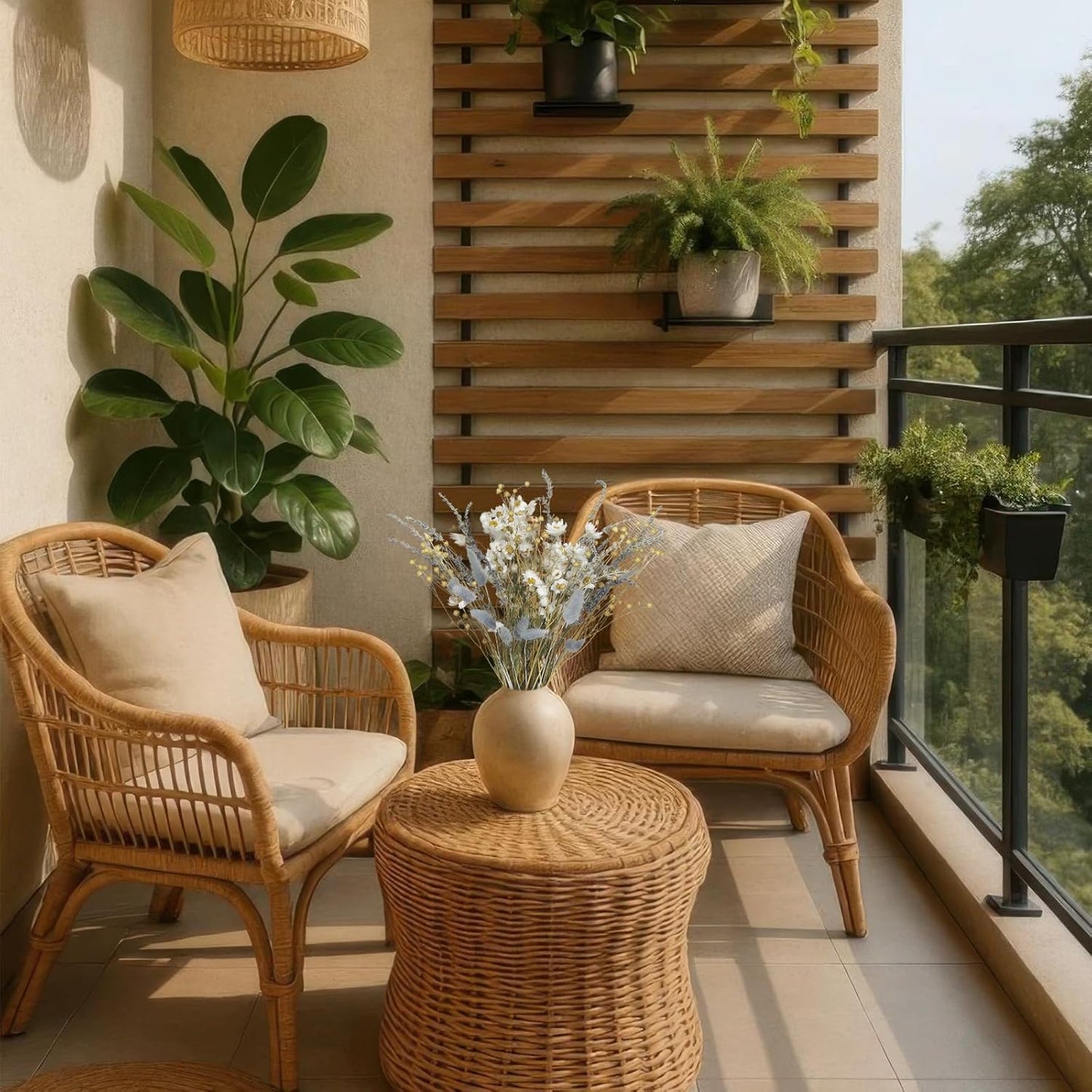 CISDUEO Dried Flowers Bouquet Dried Daisy Flowers Natural Lavender Bundles Dried Gerber Daisies Flowers Grey Bunny Tails Floral Arrangements for Wedding Table Centerpiece Decor Farmhouse DIY