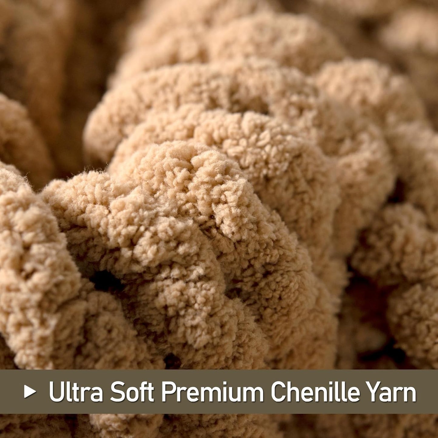 Chunky Knit Throw Blanket 60"X 80", 100% Handmade with Soft Chenille Yarn, 6.7lbs Thick Cable Knitted Blankets, Large Rope Knot Crochet Throws for Couch Sofa Bed Home Decor, Tan Brown