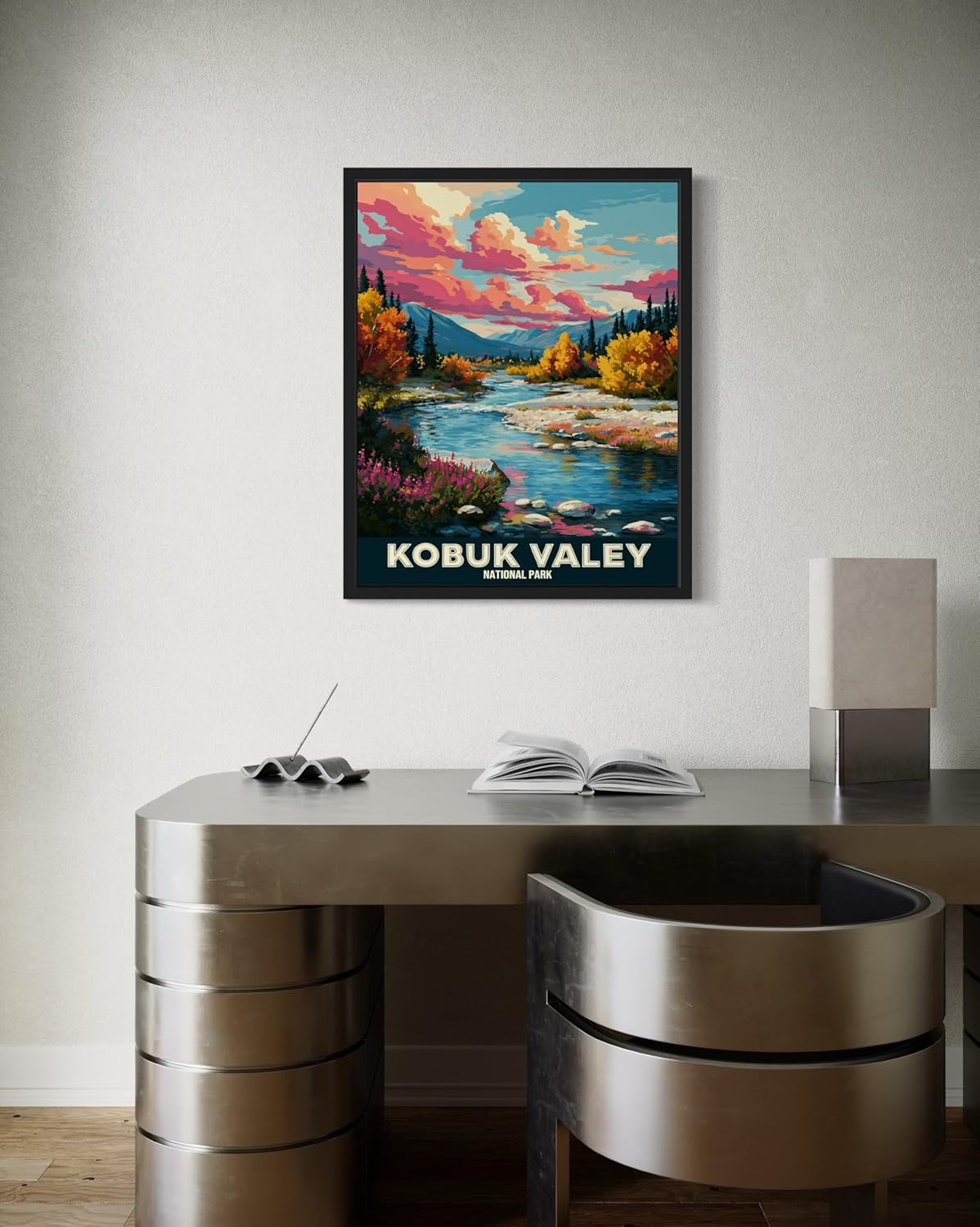 Kobuk Valley National Park Art Print Poster, Vintage Retro Pop Art Travel Wall Art Bedroom Bathroom Living Room Decor 185 (Kobuk Valley, 11 x 14 inches, Unframed)