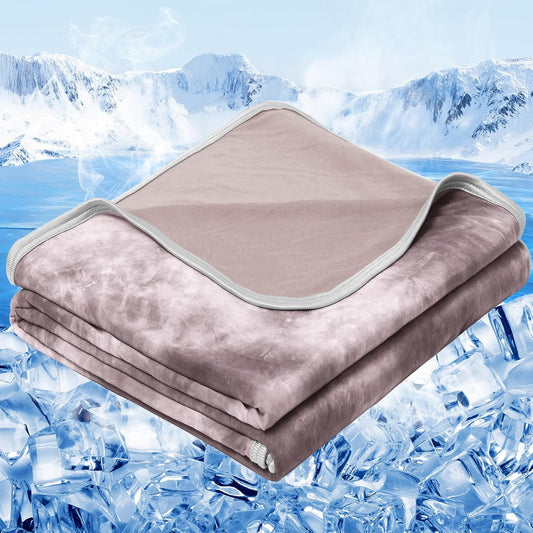 inhand Cooling Blanket Queen Size (90"x90"), Cooling Blankets for Hot Sleepers, Absorbs Heat to Keep Adults Cool for Summer Nights Sweats, Thin Cold Lightweight Blanket for Couch Bed, All Season Use