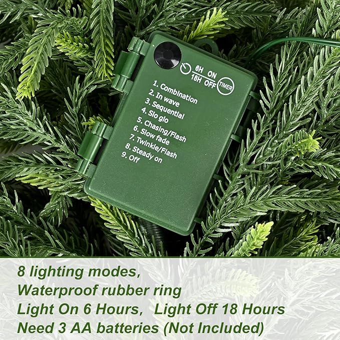 2FT Norfolk Pine Tree with Lights - Tabletop Christmas Tree with Pot, Real Touch PE Branch Tips for Front Porch, Kitchens, Home Indoor Outdoor Xmas‌ Decor