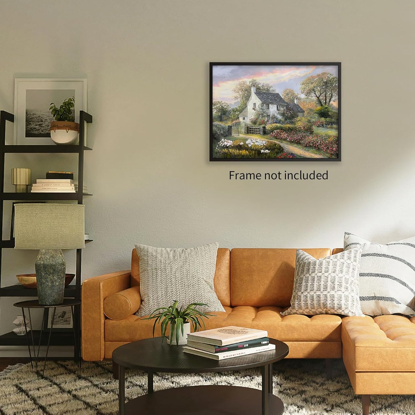 Haitunone French Country Oil Painting Wall Art Farmhouse Cottage Garden Posters Classical Vintage Nature Landscape Prints for Living Room Bedroom Wall Decor 16x24 inch Unframed