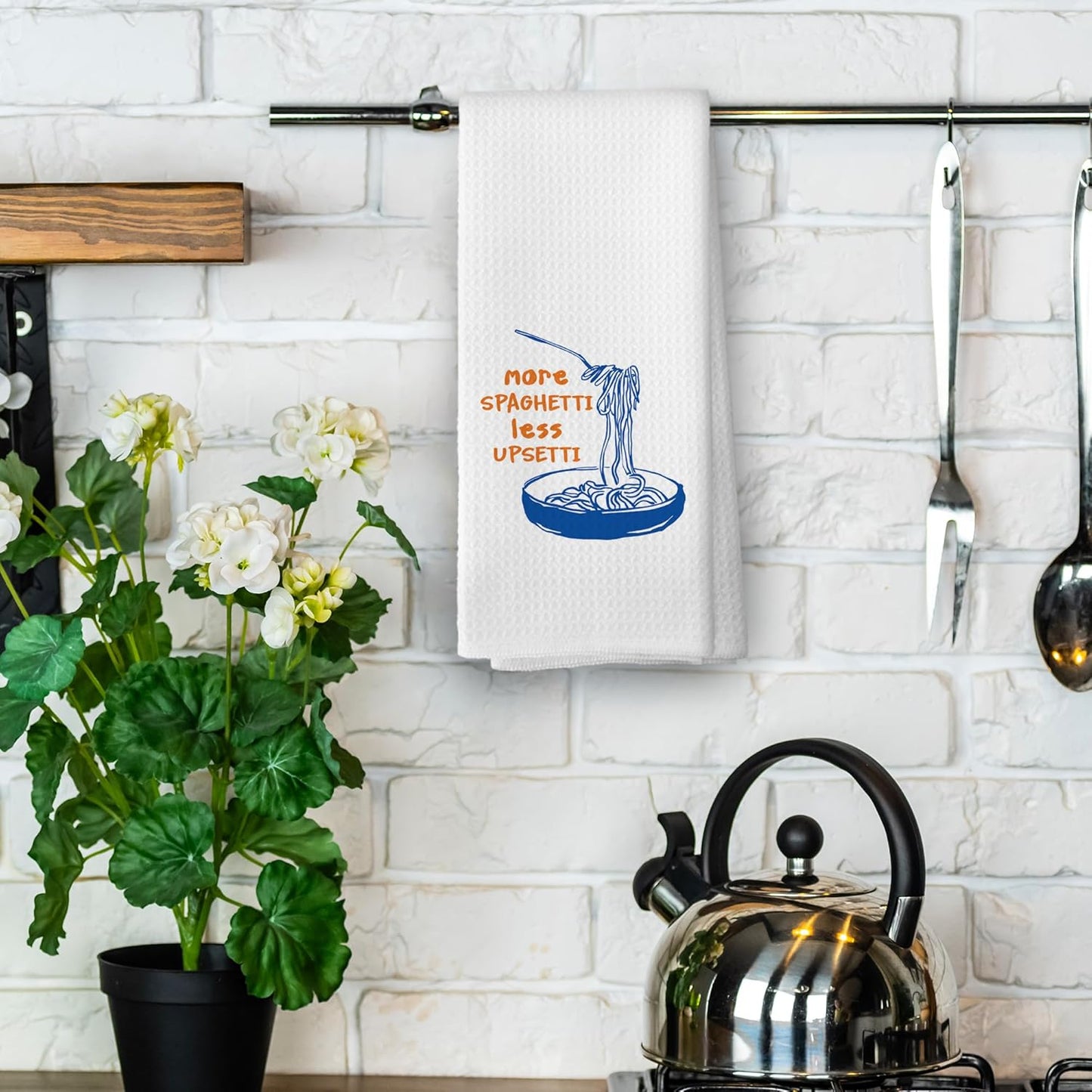 Funny Pasta Gifts Kitchen Towels - Cooking Dish Towels Gifts for Chef, Baking Kitchen Gifts, Humorous Sarcastic Decorative Absorbent Dishcloths Hand Towels for Kitchen Decor 16x24 Inches