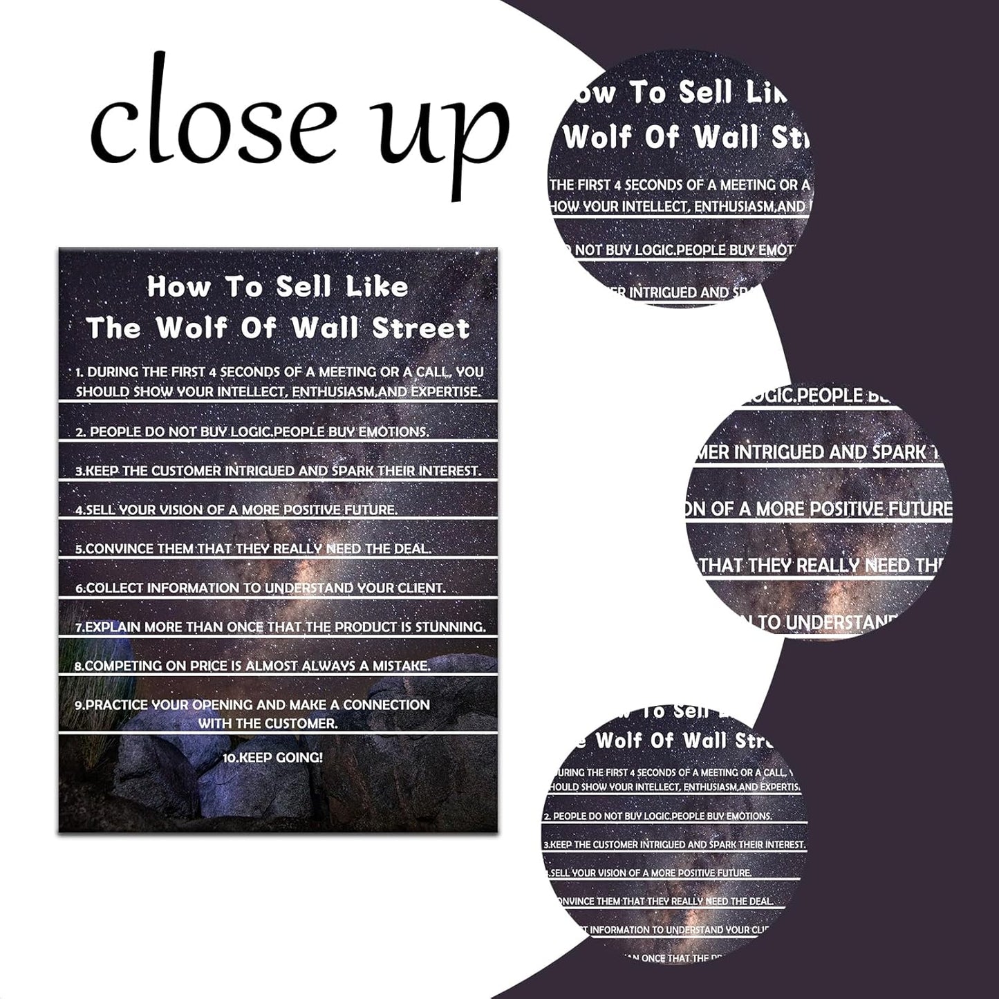 Inspirational Large Poster Print Wall Art Office Decor Motivational Quotes Painting on Canvas Positive Picture Artwork for Living Room Workplace Wall Decoration Stretched and Framed [30''Wx 40''H]