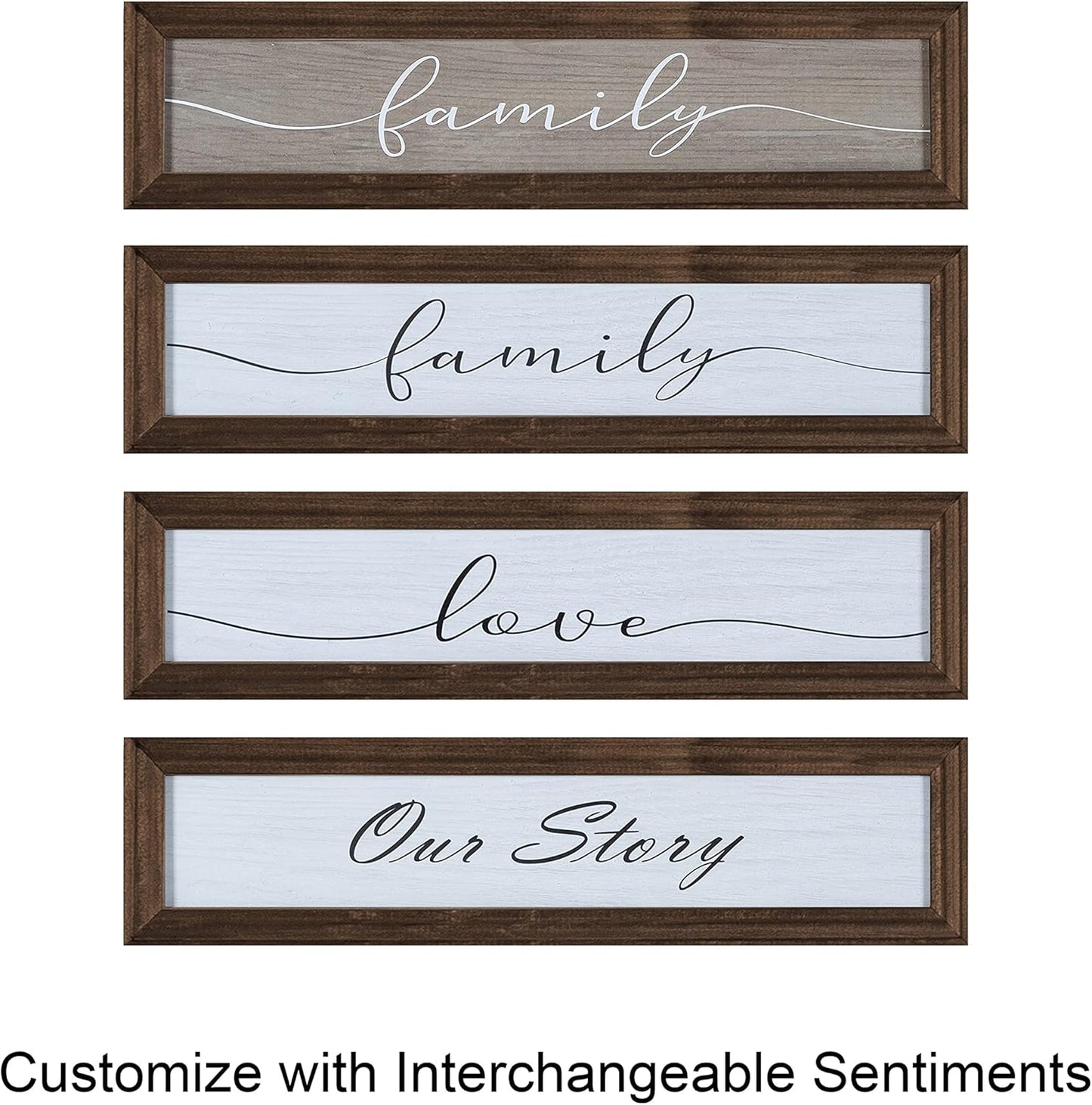 Kate and Laurel Bordeaux Expressions Wall Decor Collection, Set of 10, Industrial Farmhouse Finishes, Assorted Size Frames and Decorative Wall Accents