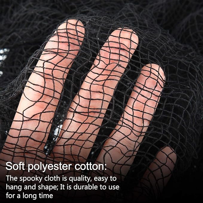 400 * 30inch Halloween Creepy Cloth - Halloween Decorations Clearance - Black Creepy Spooky Decorations Outdoor Indoor