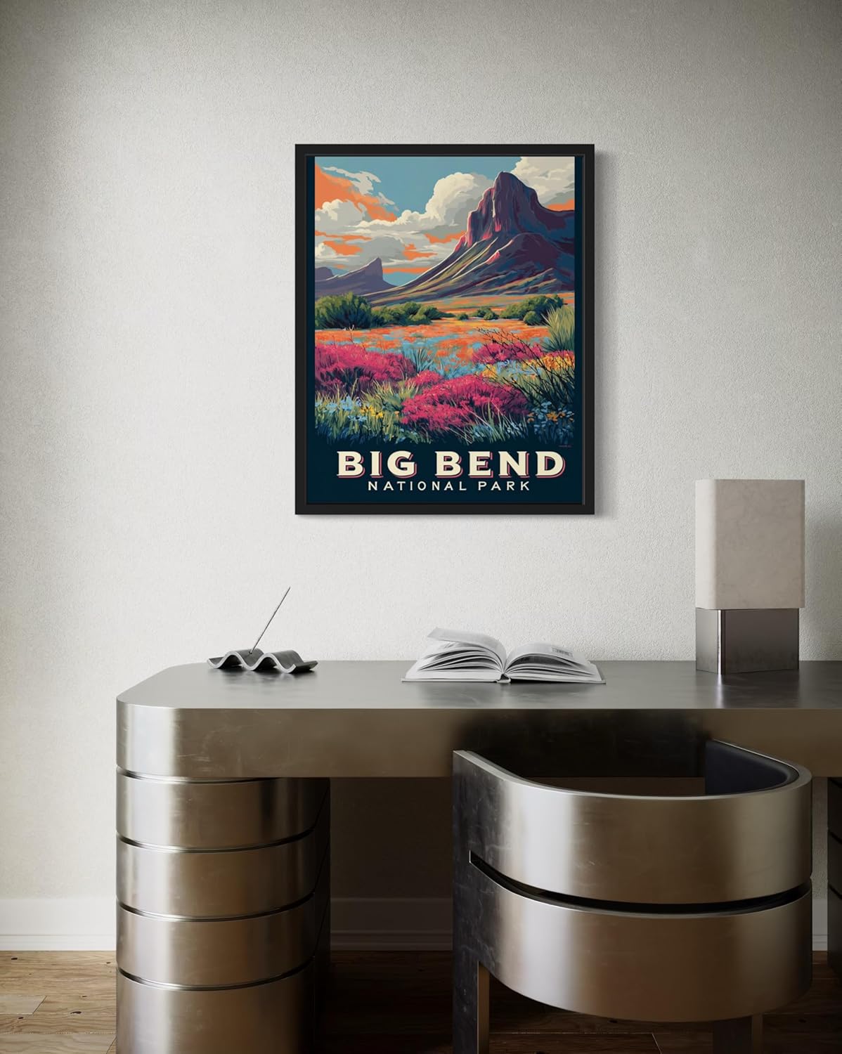 Big Bend National Park Art Print Poster, Vintage Retro Pop Art Travel Wall Art Bedroom Bathroom Living Room Decor 185 (Big Bend, 24 x 36 inches, Unframed)