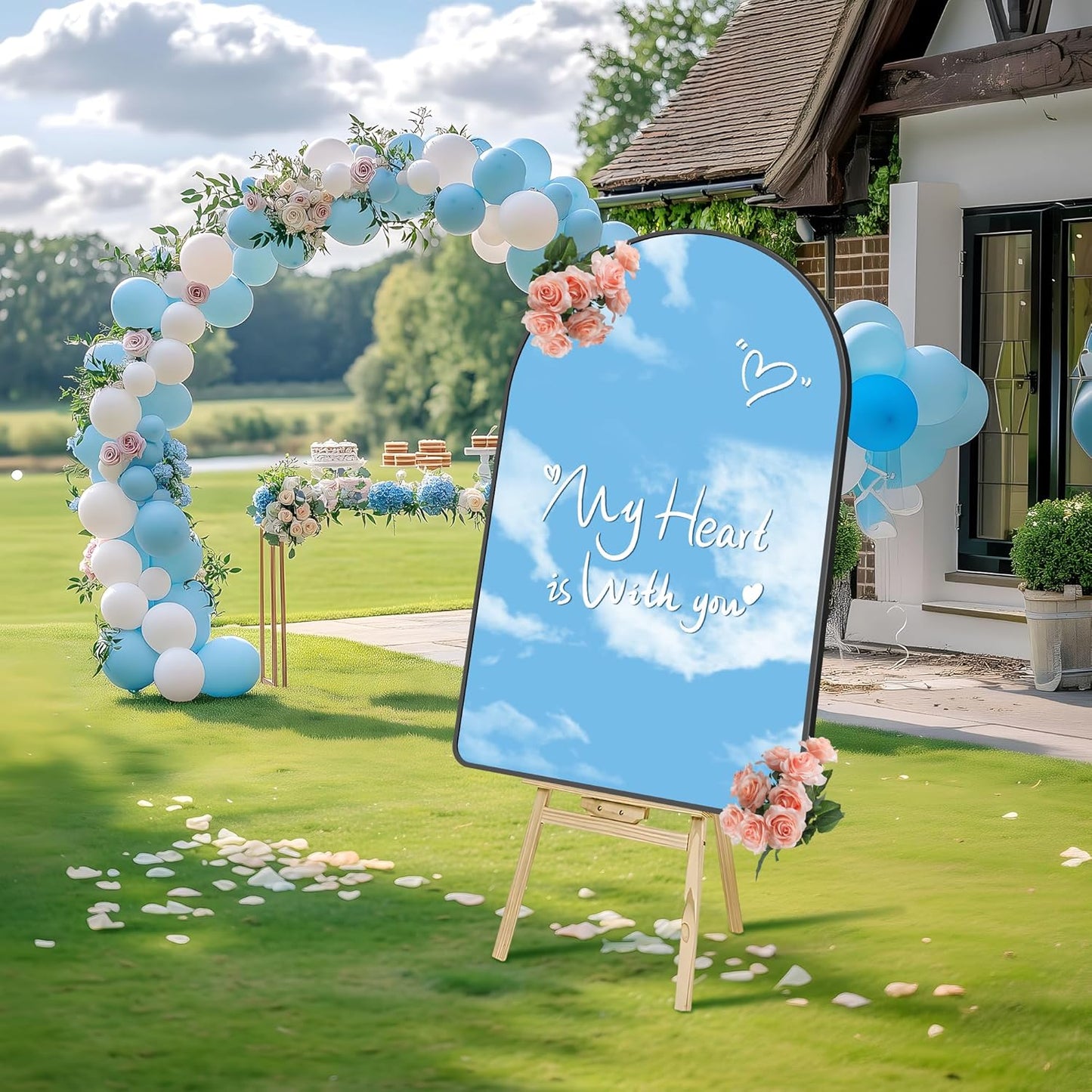 FORBATH Arched Mirror 30x48 Inch, Black Arched Bathroom Mirror Wall Mounted Modern Black Aluminum Frame Decor Large Dresser Mirror for Bedroom Living Room Entryway, Hanging or Leaning Against Wall