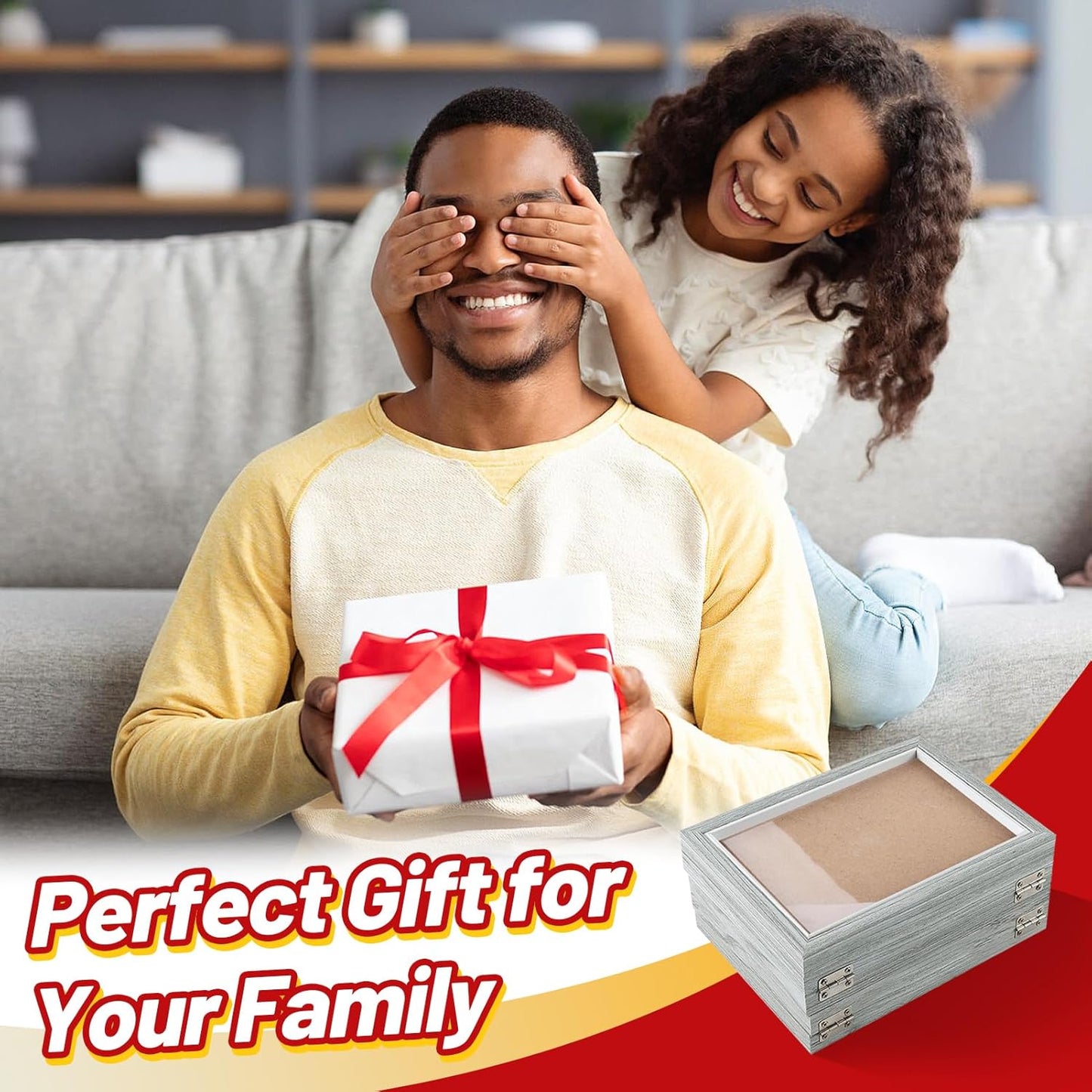 Biggun 4x6in 5 Folding Accordion Picture Frame - Foldable Hinged Collage Photo Frames for Tabletop Display Multiple Family Pictures Birthday Father's Day Gifts (Gray Blue)