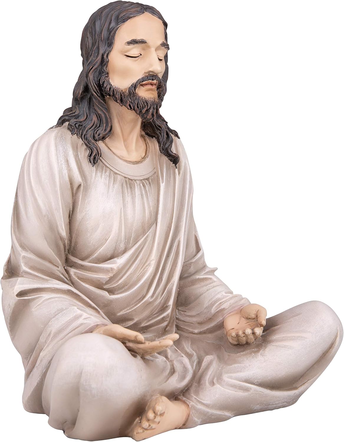 Jesus Statue 10" Natural - Meditation Statue Decor - Jesus Figurine for Any Room - Great Gift for Christians or Spiritual Friends.