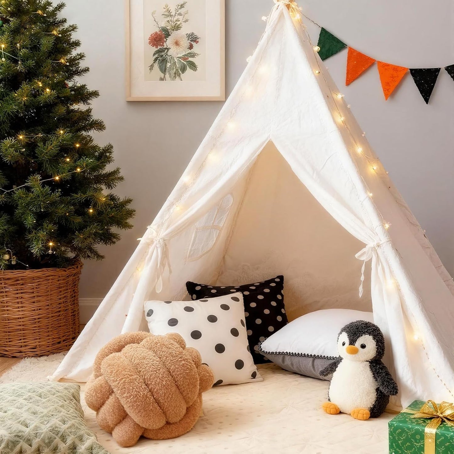 Knot Pillow Ball Plush - Decorative Throw Pillows for Bed Relieve Stress, Round Knot Cushion for Sofa Decor Pet Toy, Khaki 8 inch