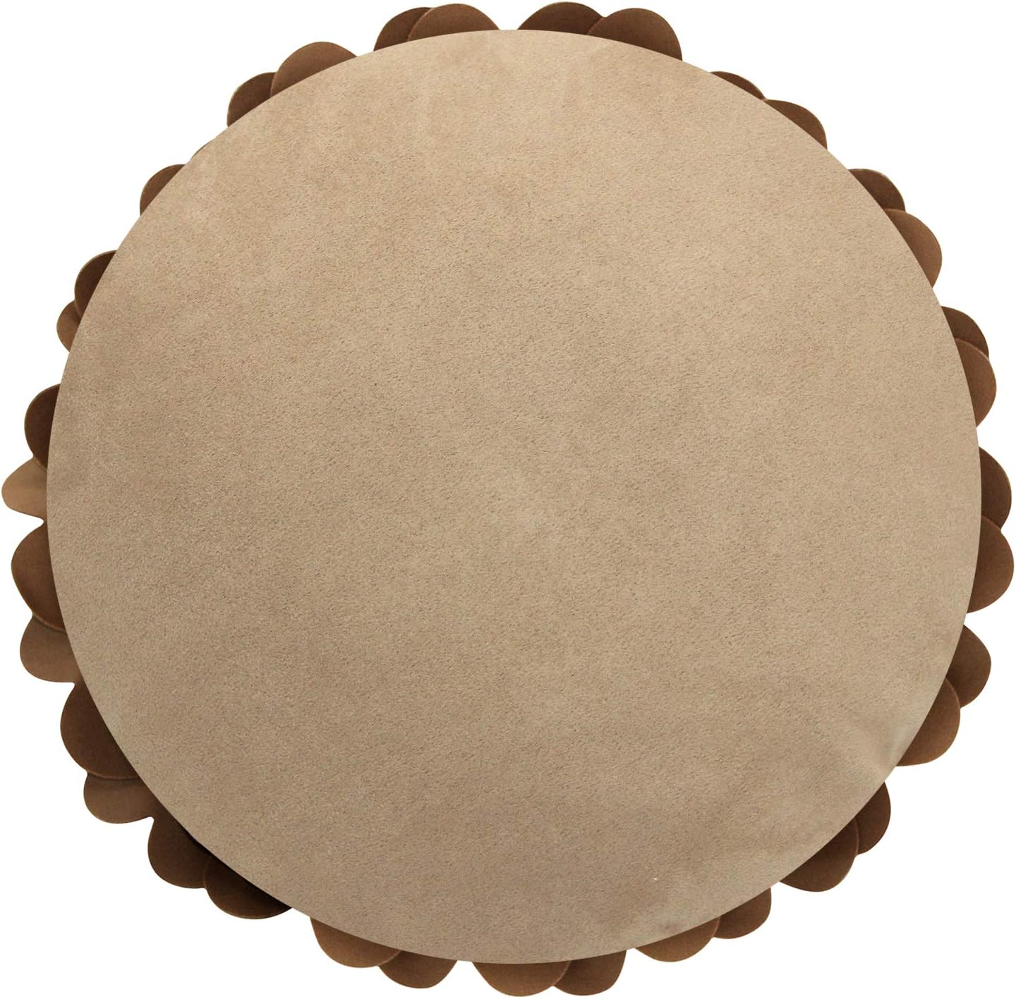 Contempo Lifestyles Flower Pillow – Decorative Pillow 3D Round Throw Pillows for Home Décor – Handmade Sweetheart Flower Pillow for Bed & Couch-Sunflower Pillow - 16 Inch Latte