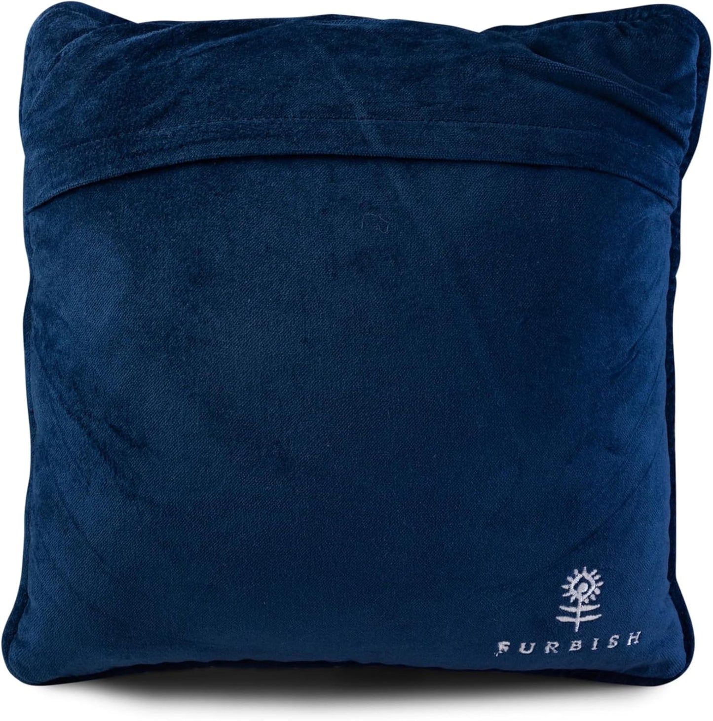 FURBISH Handmade Needlepoint Decorative Throw Pillow - My Circus - 11"x11" - Small Embroidered Designer Pillow for Living Room, Couch, Sofa, Chair & Bed - Eclectic Home Decor