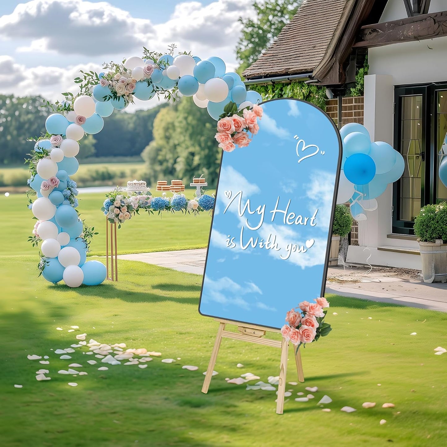 FORBATH Arched Mirror 24x48 Inch, Black Arched Mirror Wall Mounted Modern Black Aluminum Frame Decor Large for Dresser Bedroom Living Room Entryway, Hanging or Leaning Against Wall