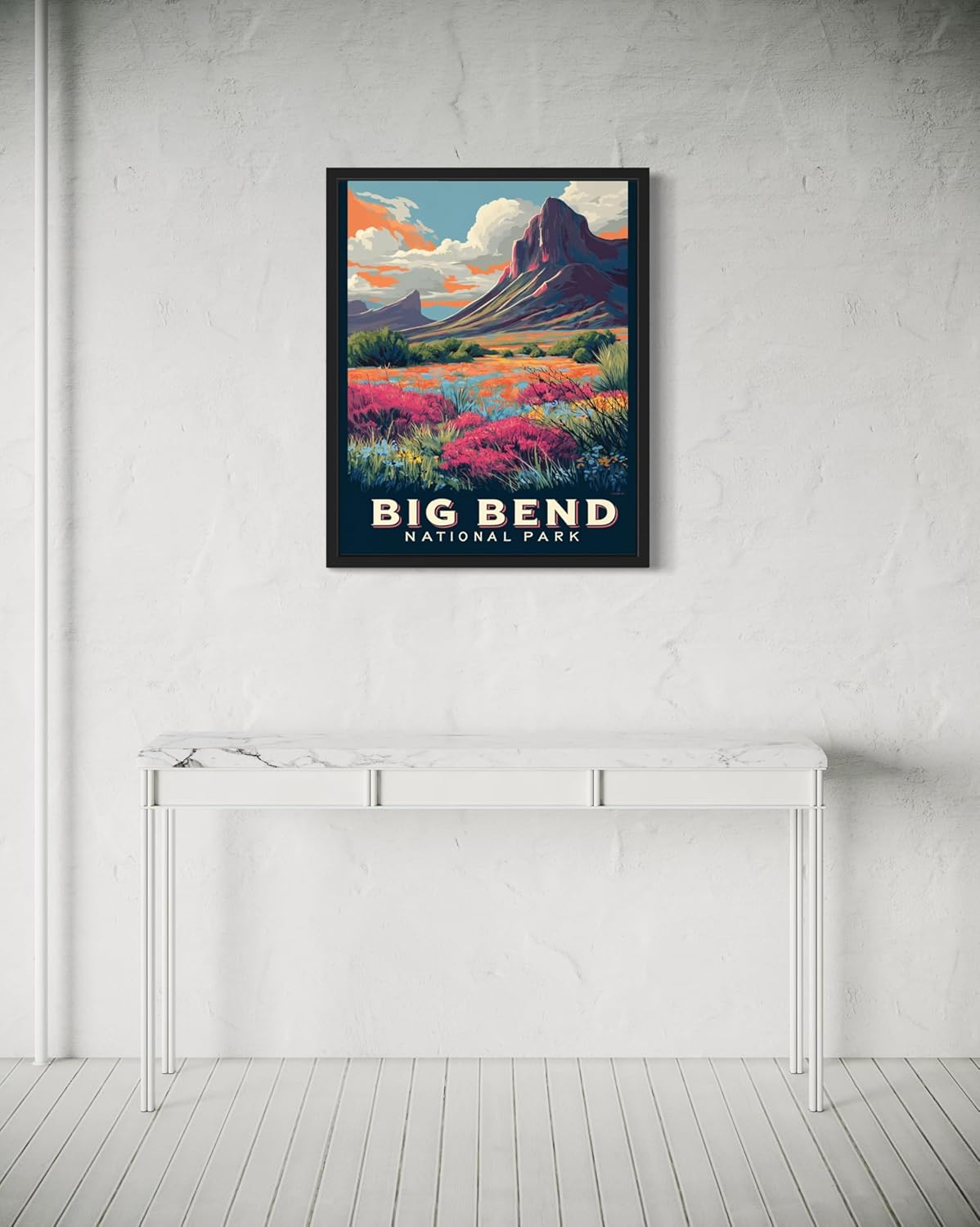 Big Bend National Park Art Print Poster, Vintage Retro Pop Art Travel Wall Art Bedroom Bathroom Living Room Decor 185 (Big Bend, 16 x 20 inches, Unframed)