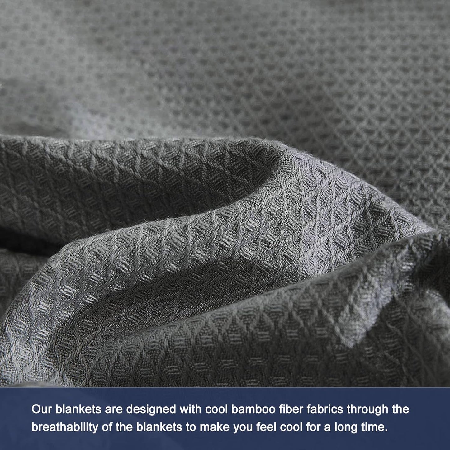 DANGTOP Cooling Blankets for Hot Sleepers, 100% Rayon Lightweight Breathable Summer Blanket Absorbs Body Heat to Keep Cool on Warm Night(79x91 inches, Dark Grey)