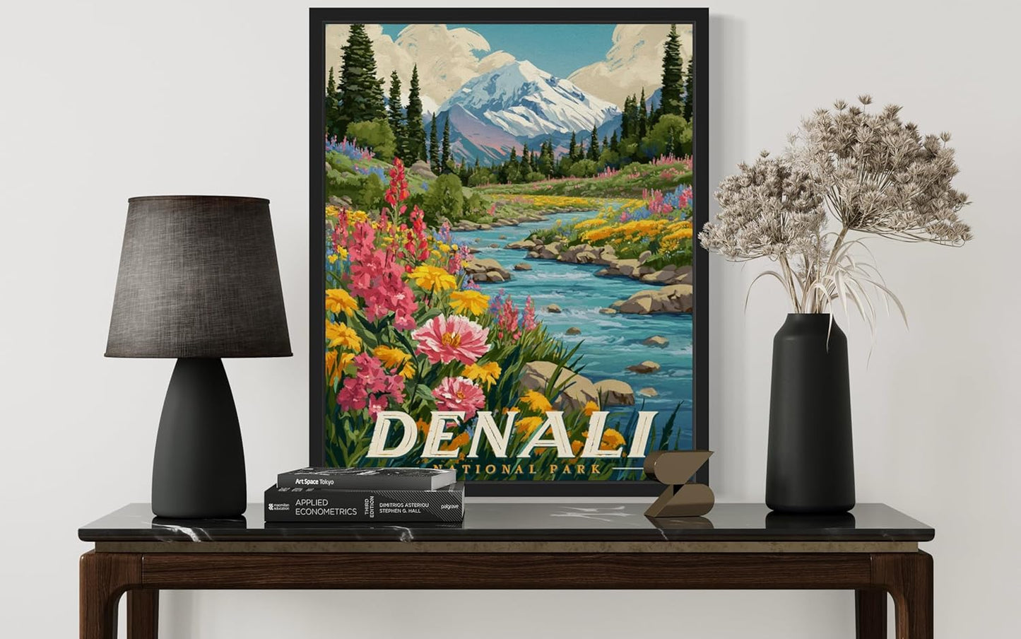 Denali National Park Art Print Poster, Vintage Retro Pop Art Travel Wall Art Bedroom Bathroom Living Room Decor 185 (Denali, 16 x 20 inches, Unframed)