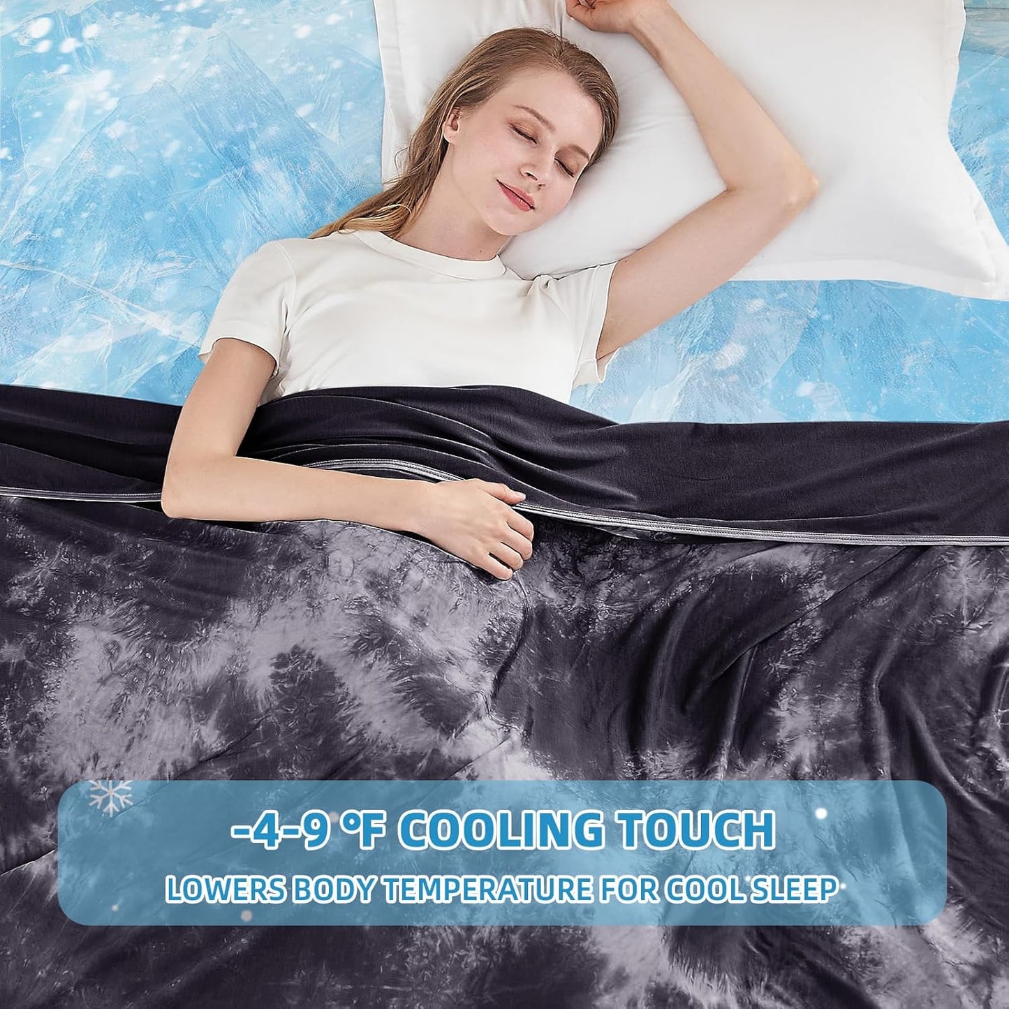 inhand Cooling Blanket King Size (90"x108"), Cooling Blankets for Hot Sleepers, Absorbs Heat to Keep Adults Cool for Summer Nights Sweats, Thin Cold Lightweight Blanket for Couch Bed, All Season Use