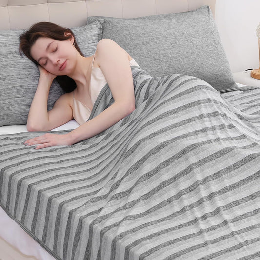 Marchpower Cooling Blanket for Hot Sleepers King Size, Double Sided Arc-Chill Cooling Fabric Q-Max>0.5, Cooling Blanekt for Hot Flashes and Night Sweats, Cool Blanekt Cold Blanket for Summer Grey