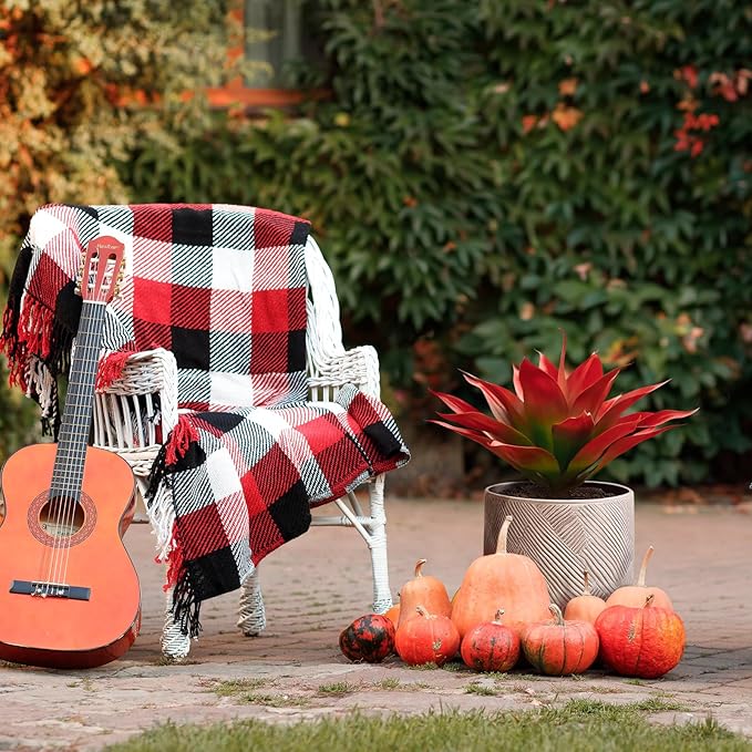 Velener Fall Fake Agave Artificial Plant Outdoor, Red Fake Succulents Plant for Room Decor and Autumn, Unpotted Faux Plants for Outdoor/Indoor Fall Decor, Red, 22 inches, Set of 1