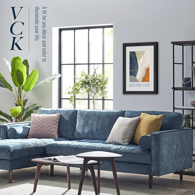 VCK 12x18 Black Oak Poster Frame 3-Pack, Natural Grain Solid Wood Picture Frame, Wall Gallery Frame