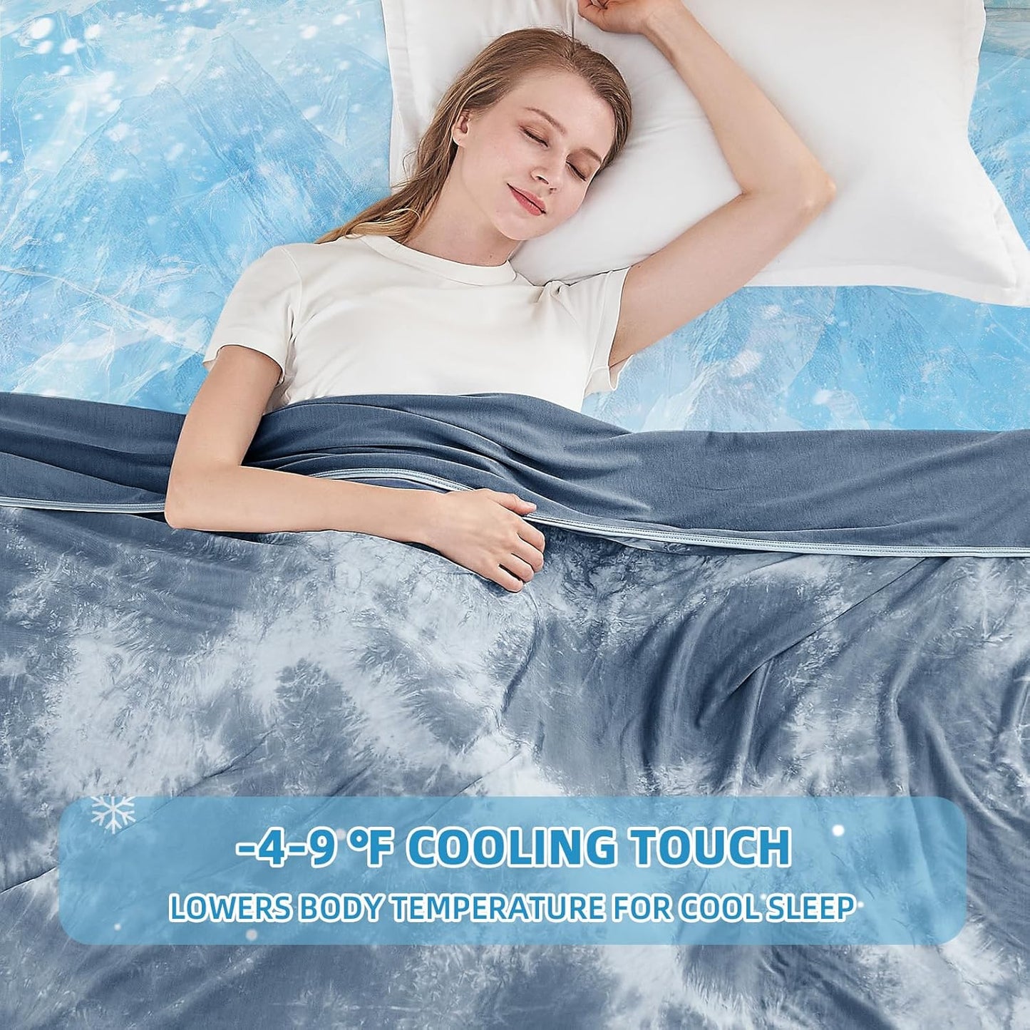 inhand Cooling Blanket King Size (90"x108"), Cooling Blankets for Hot Sleepers, Absorbs Heat to Keep Adults Cool for Summer Nights Sweats, Thin Cold Lightweight Blanket for Couch Bed, All Season Use