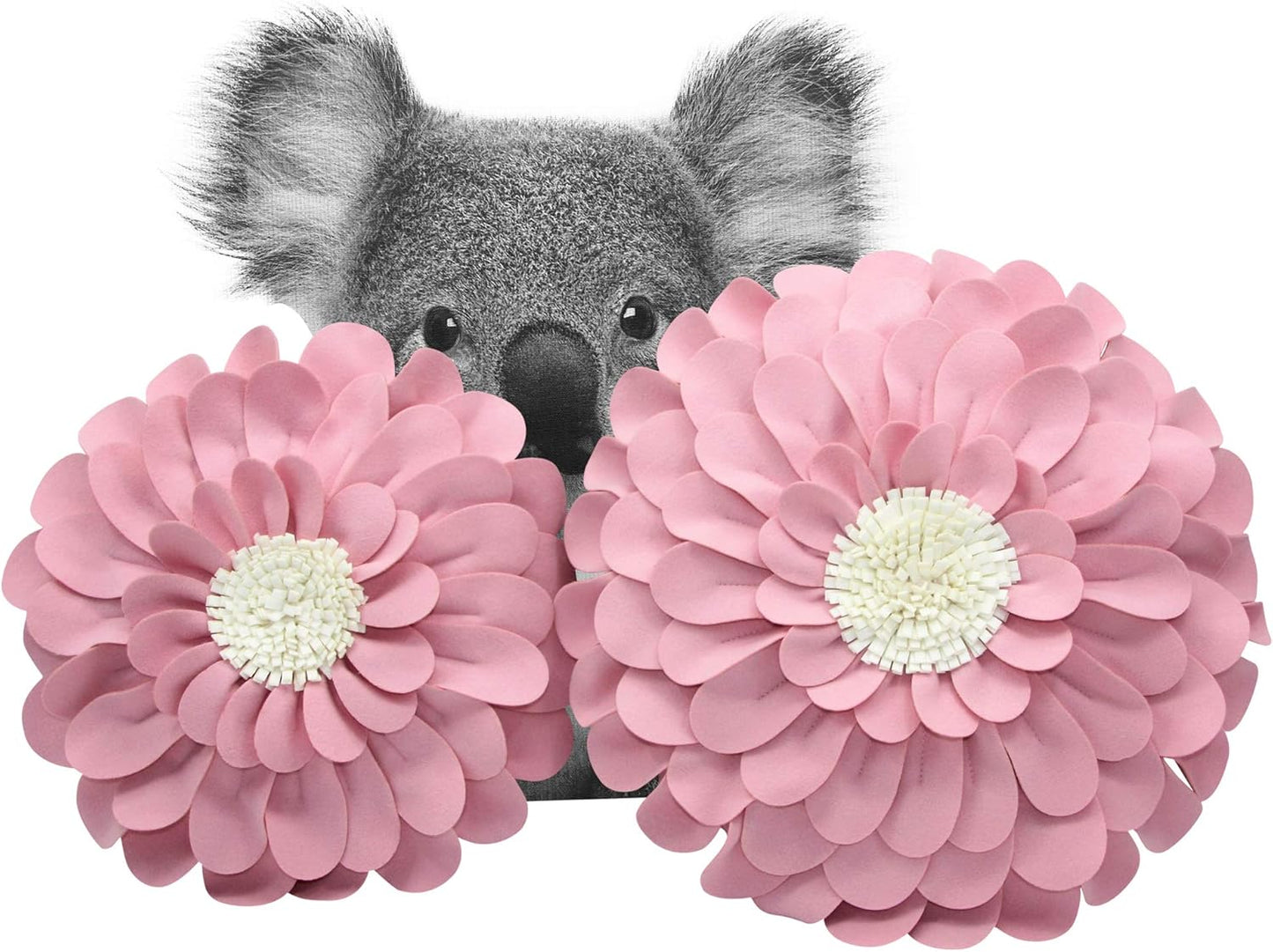 Decorative Flower Pillows – 3D Happy Daisy Flower Throw Pillow - Flower Shape Design Patented-Flower Shaped Pillow For Home Décor – Round Throw Pillows Soft & Cozy - Couch & Bed Flower Shape Pillow