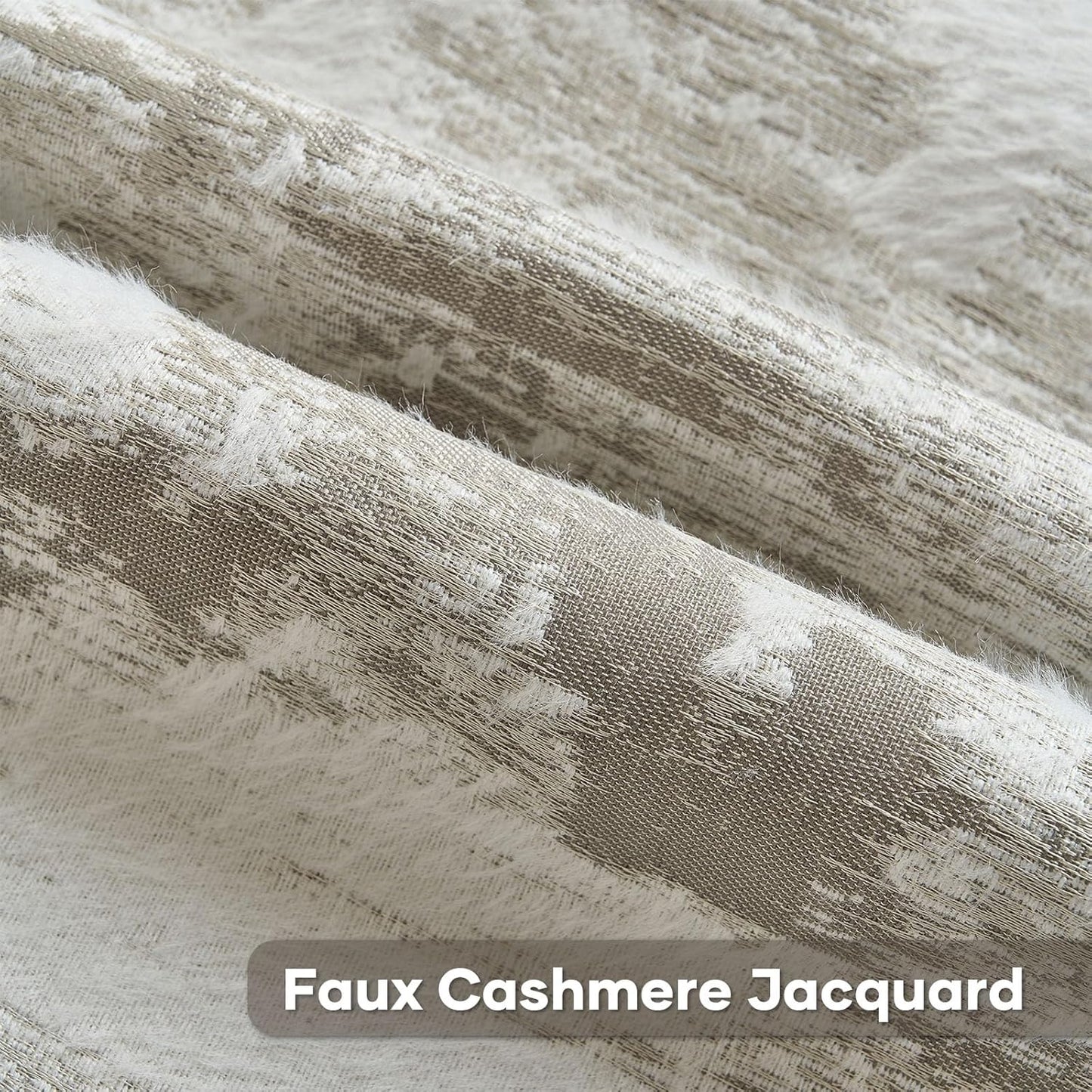 FUTEI Grey White Decorative Throw Pillow Covers 26x26 Inch Set of 2,Soft Faux Cashmere Jacquard - Textured & Cozy Euro Pillow Shams,Modern Home Decor for Couch Bed Living Room