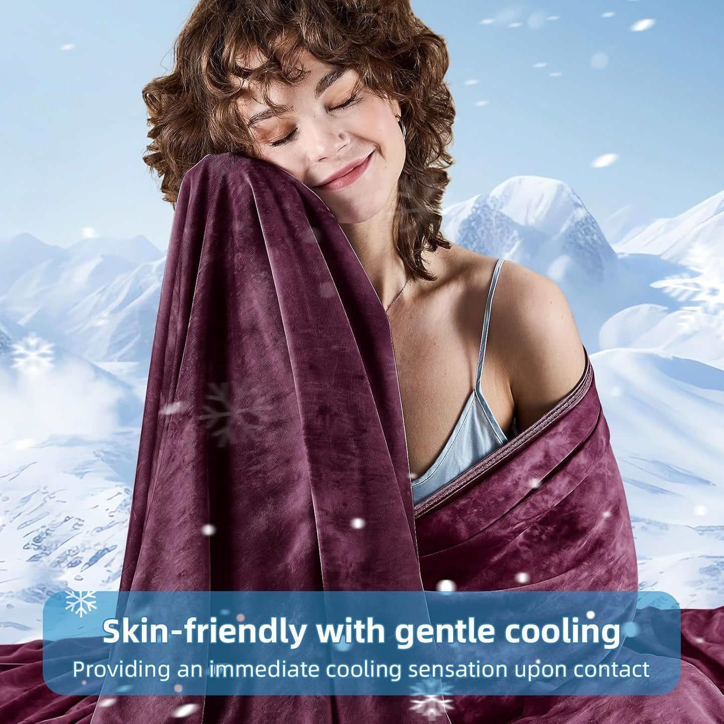 inhand Cooling Blanket Twin Size (60"x80"), Cooling Blankets for Hot Sleepers, Absorbs Heat to Keep Adults Cool for Summer Nights Sweats, Thin Cold Lightweight Blanket for Couch Bed, All Season Use